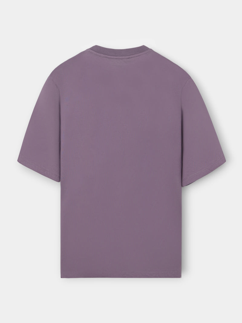T-shirt coupe spéciale minilogo patch violet