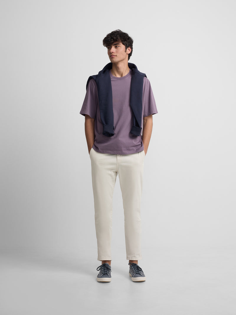 T-shirt coupe spéciale minilogo patch violet