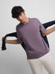 T-shirt coupe spéciale minilogo patch violet