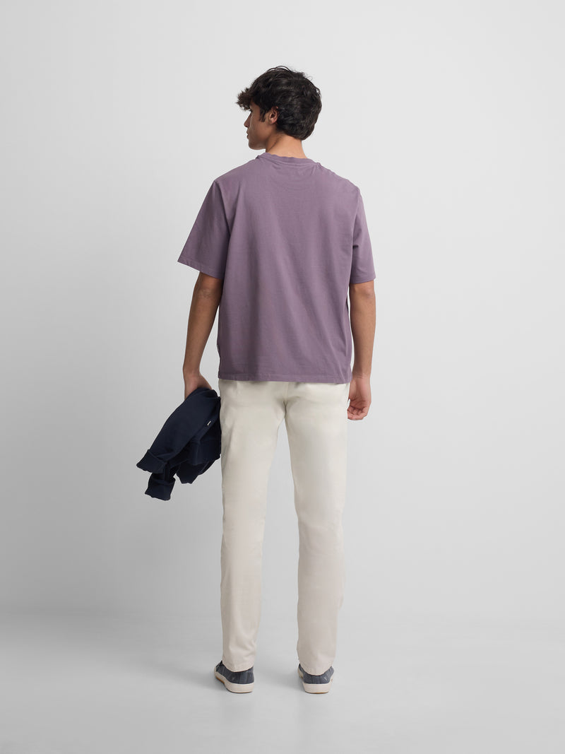 T-shirt coupe spéciale minilogo patch violet