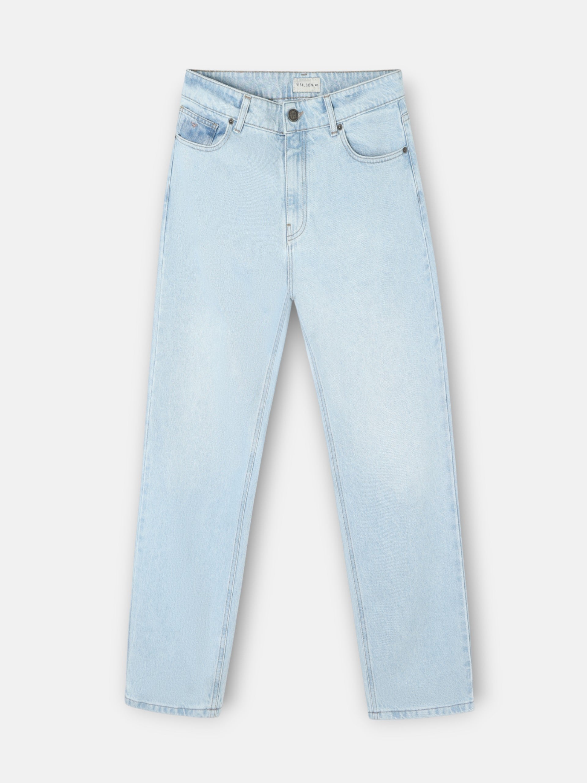 Calças de ganga desportivas tapered azul claro