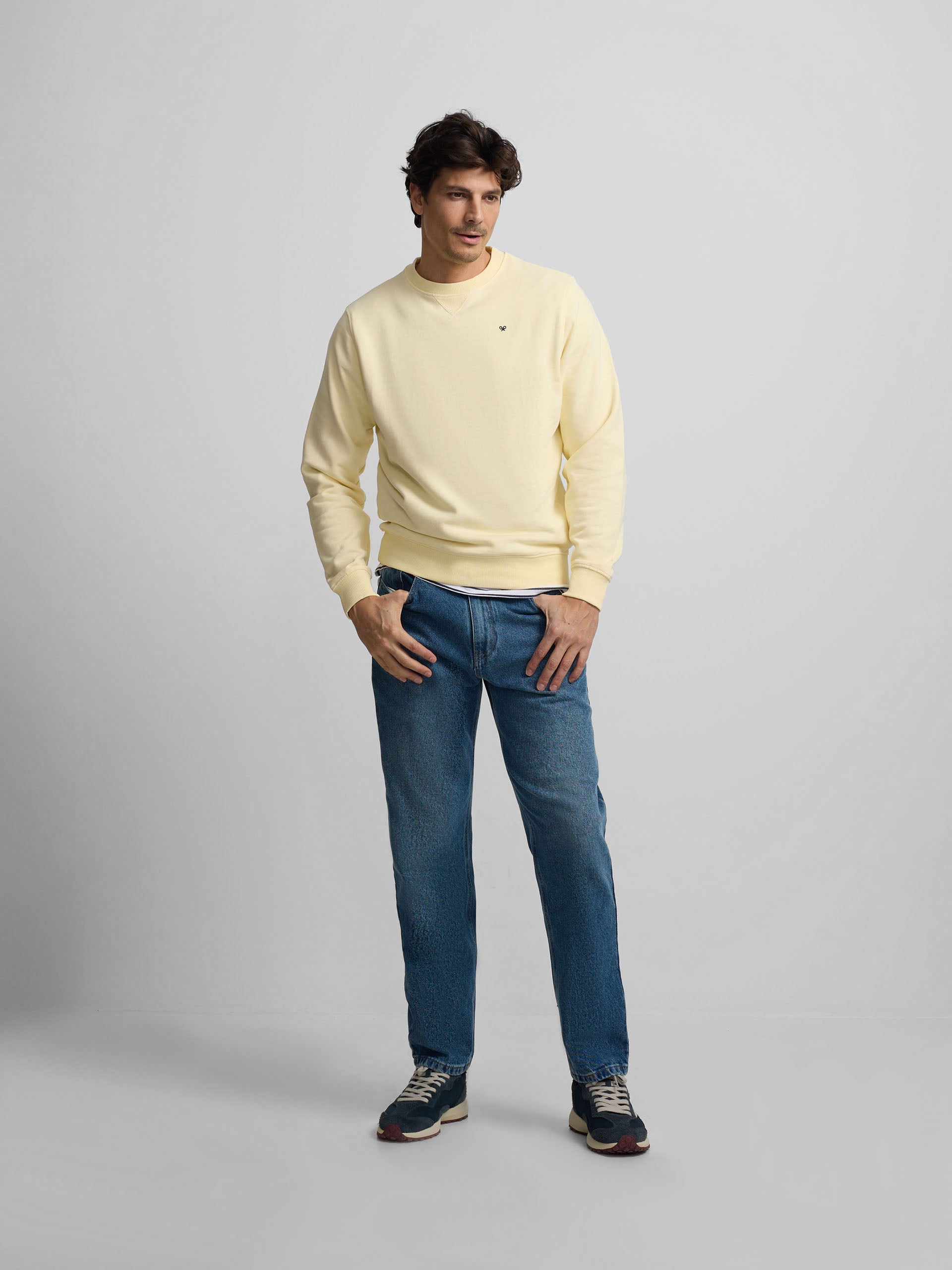 Calças de ganga desportivas tapered azul escuro