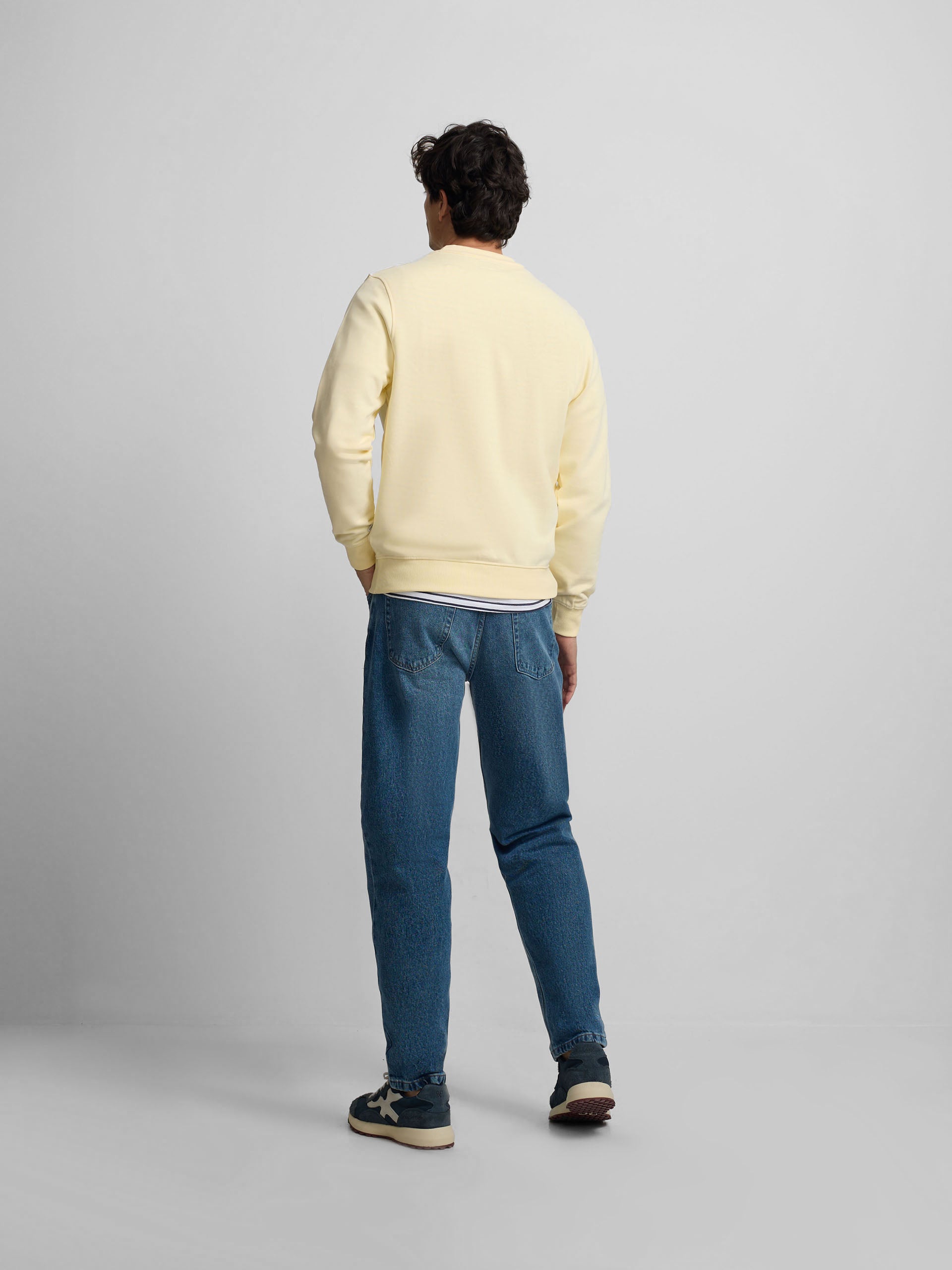 Calças de ganga desportivas tapered azul escuro