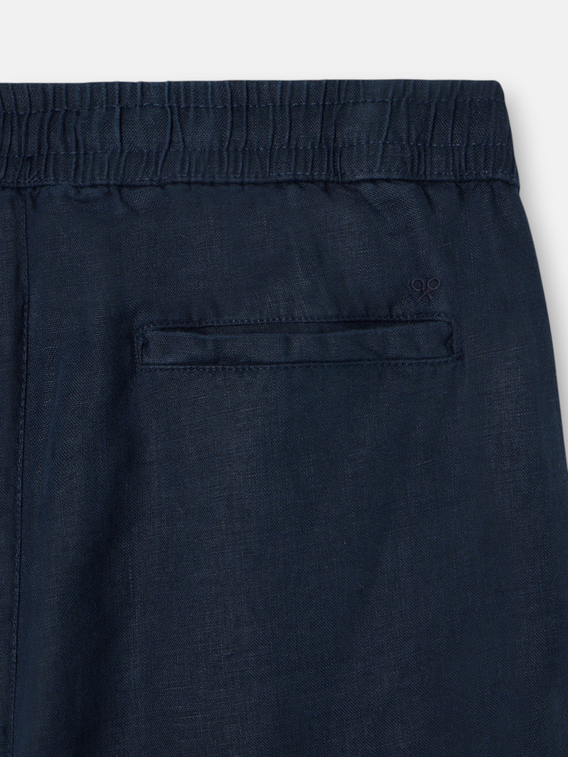 Navy blue linen jogger sport pants