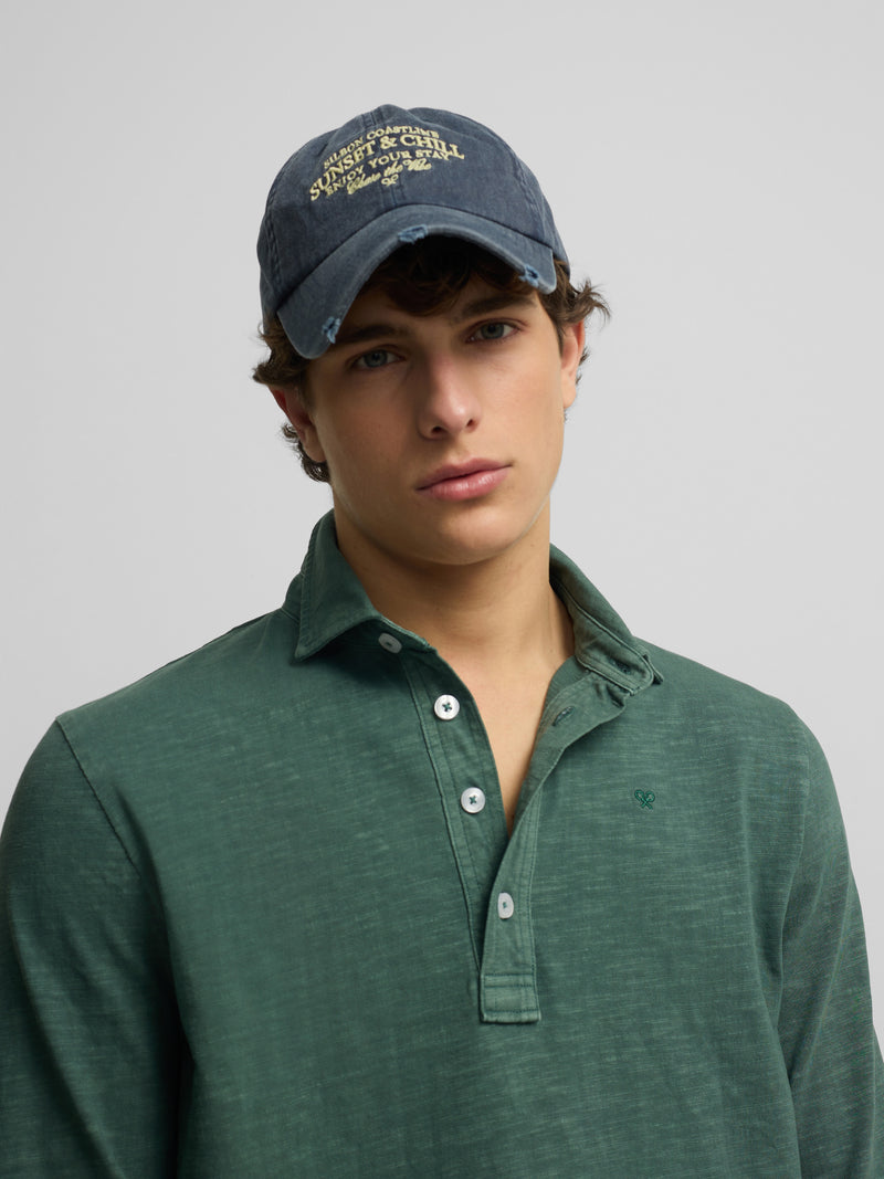 Polo de manga comprida sport verde