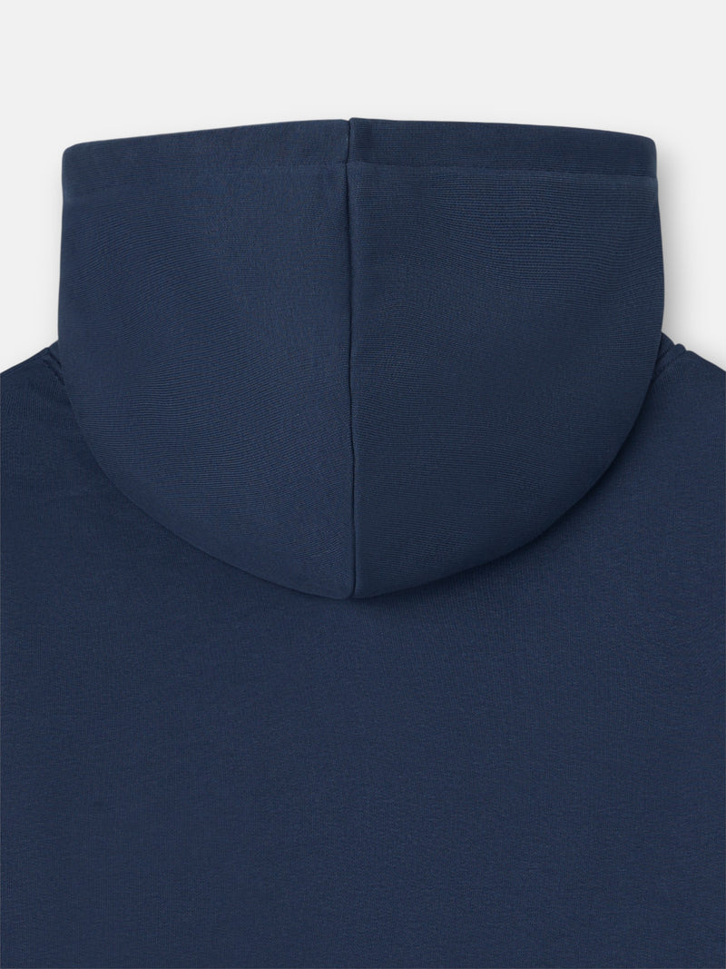 Sudadera capucha Silbon raqueta media azul marino