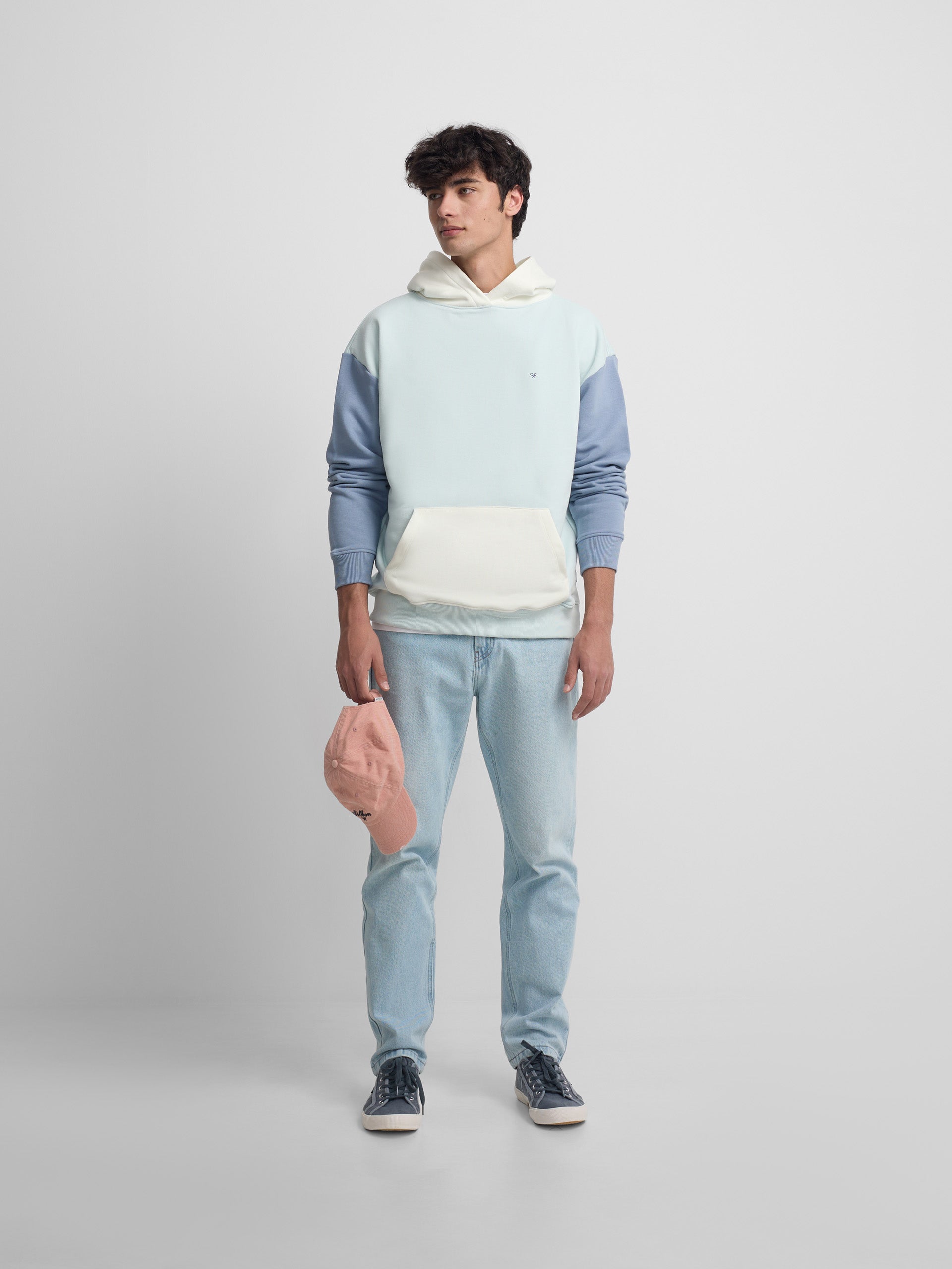 Multicolored aquamarine hoodie