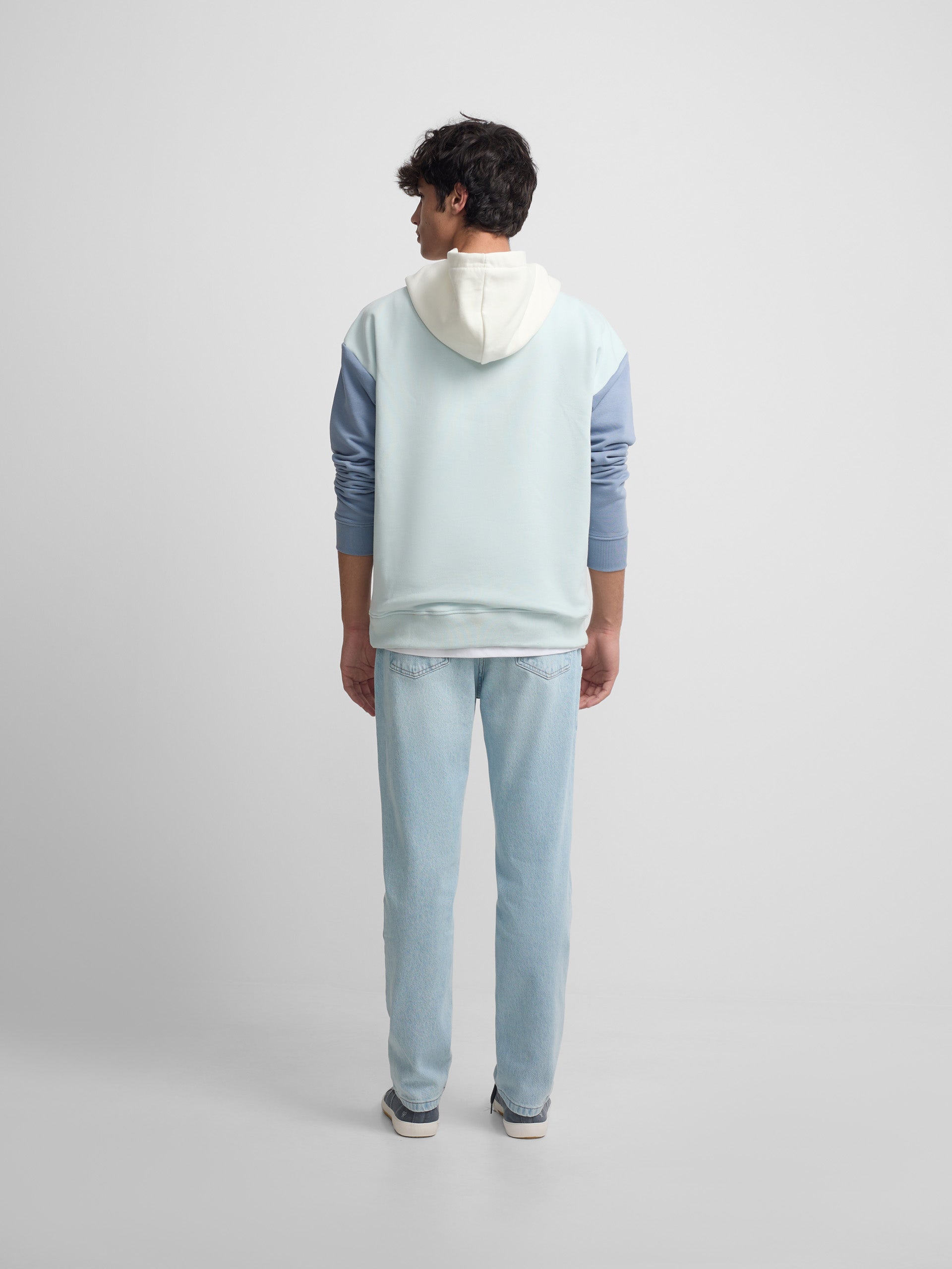 Multicolored aquamarine hoodie