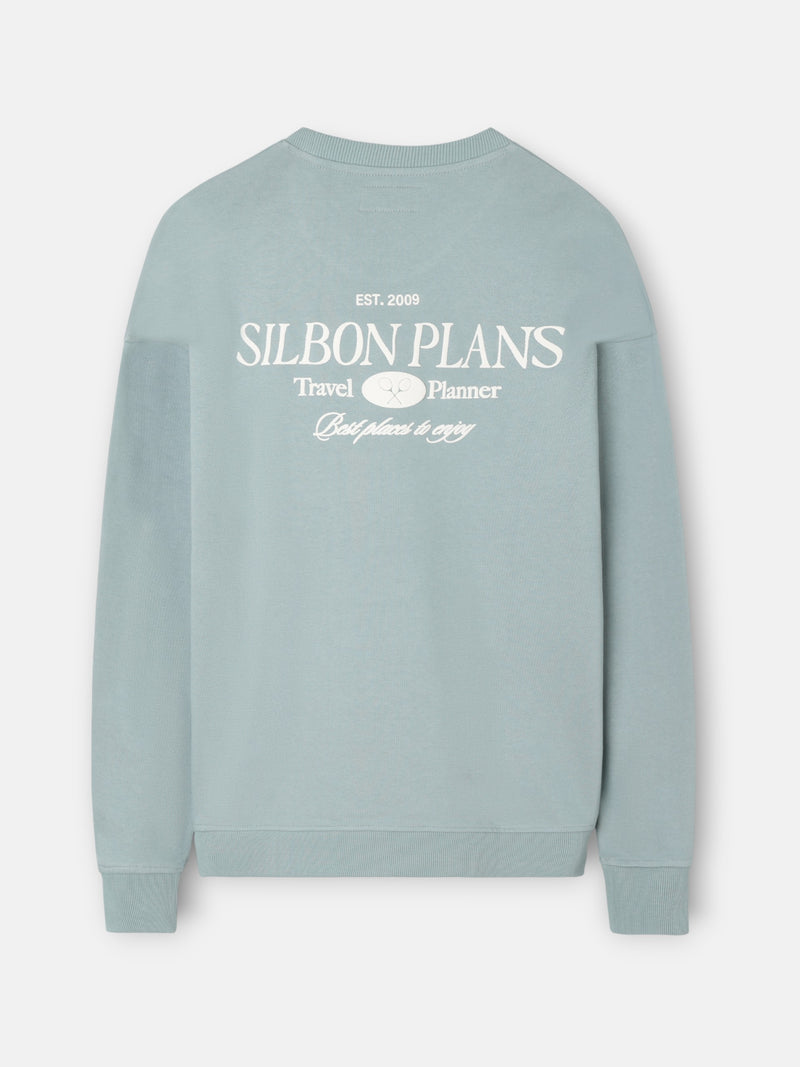 Sudadera relaxed fit plans verde gris