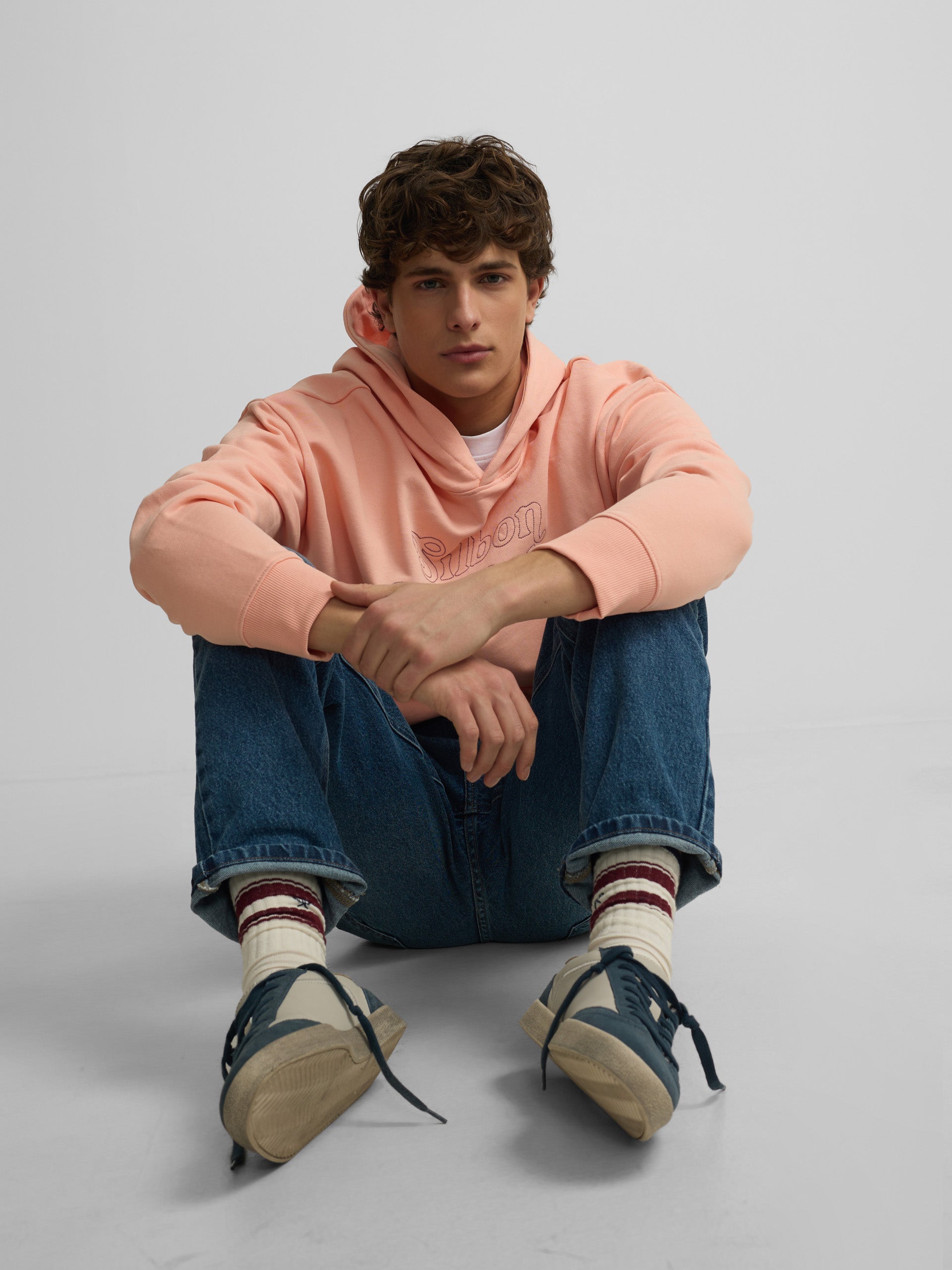 Sudadera relaxed fit hoodie no rules coral