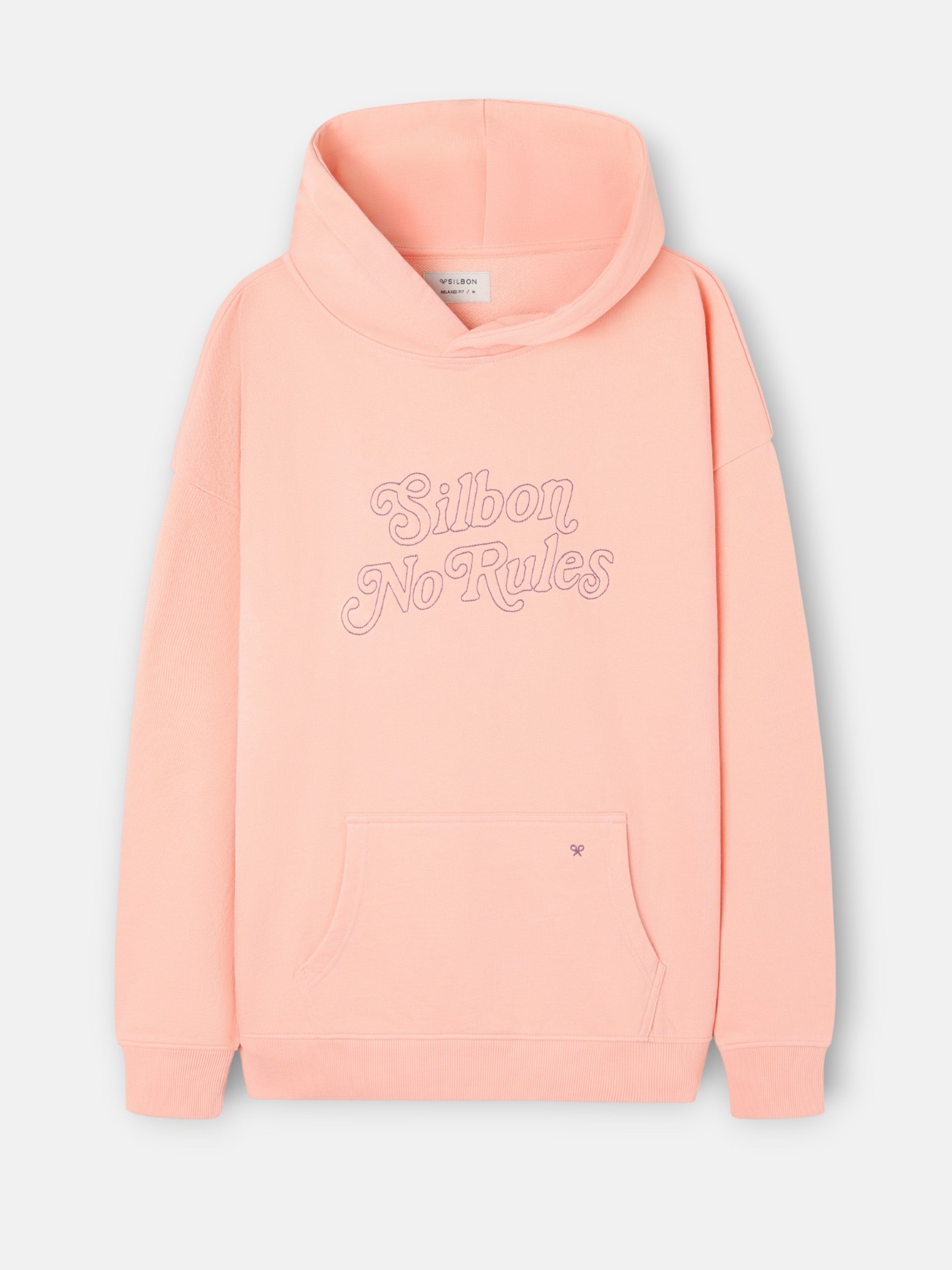 Sudadera relaxed fit hoodie no rules coral