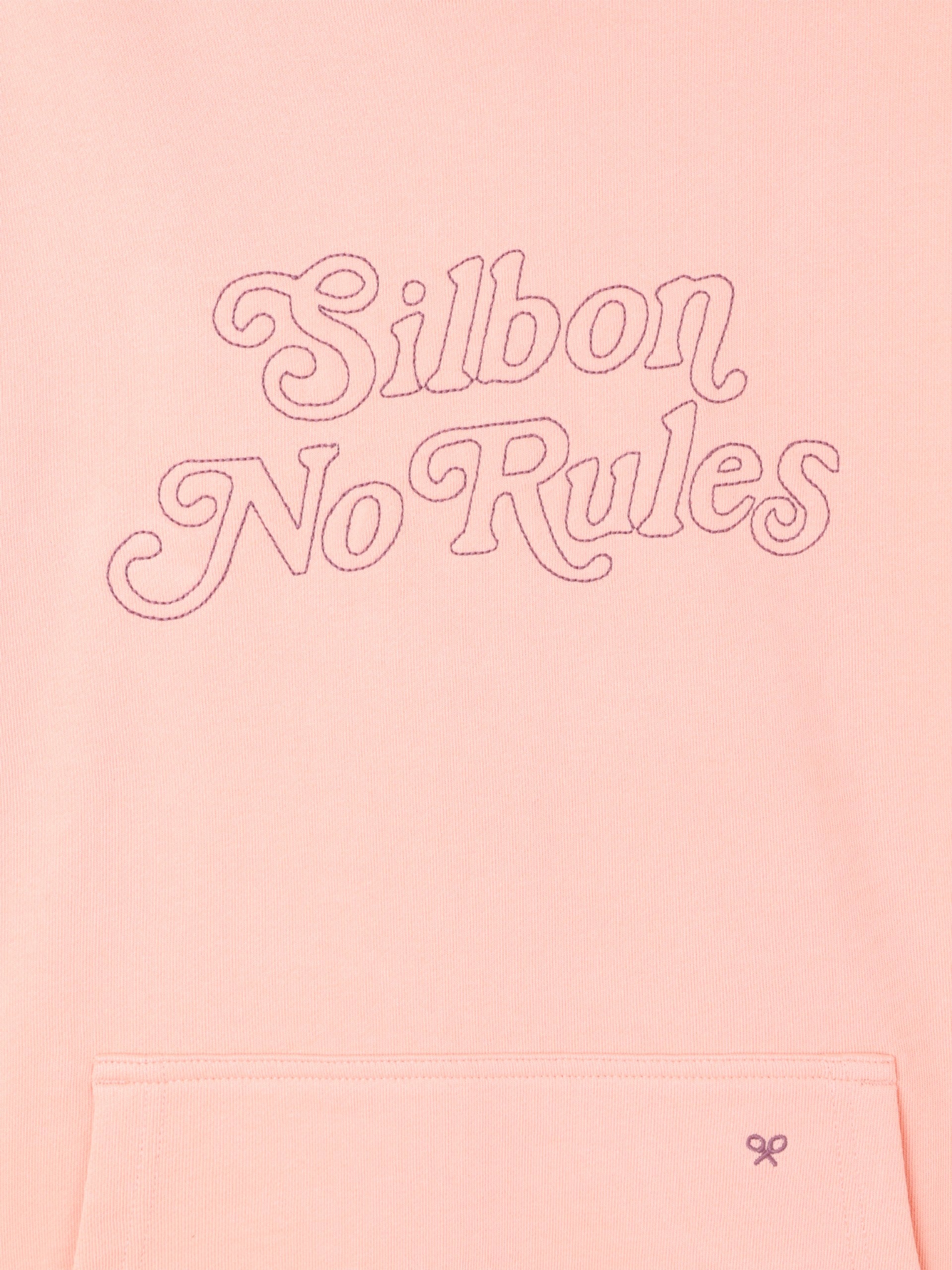 Sweatshirt relaxed fit hoodie no rules coral