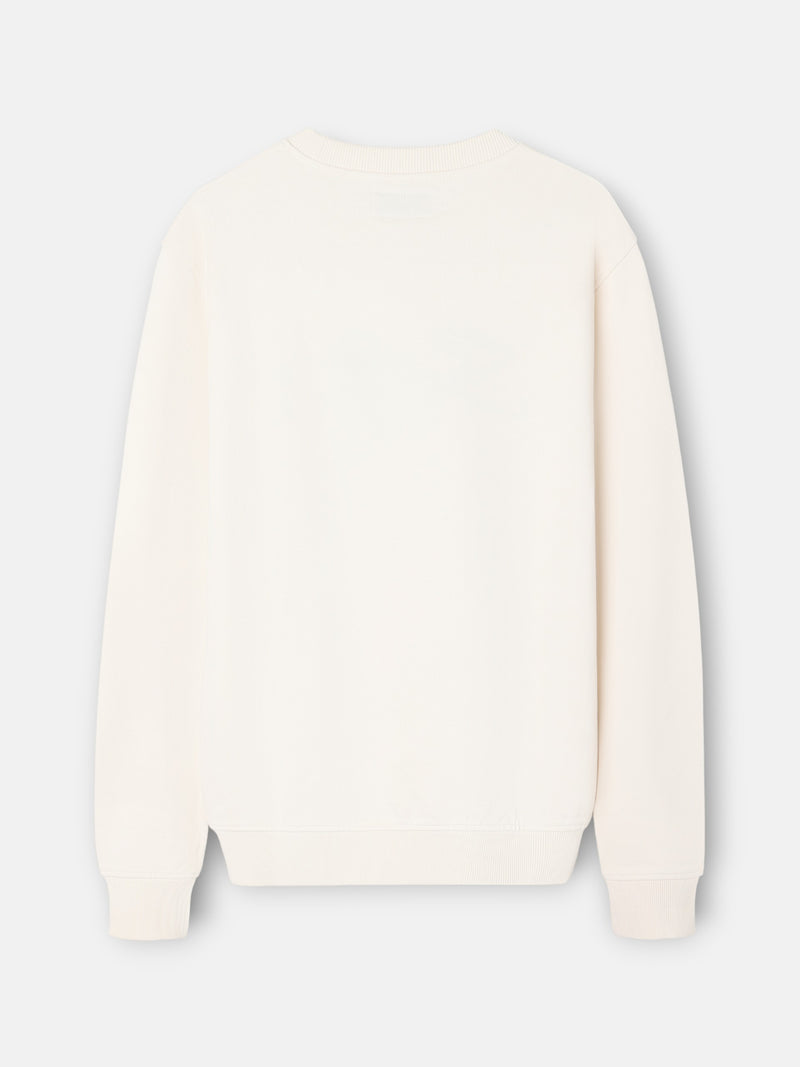 Sudadera Silbon bordado multicolor crema