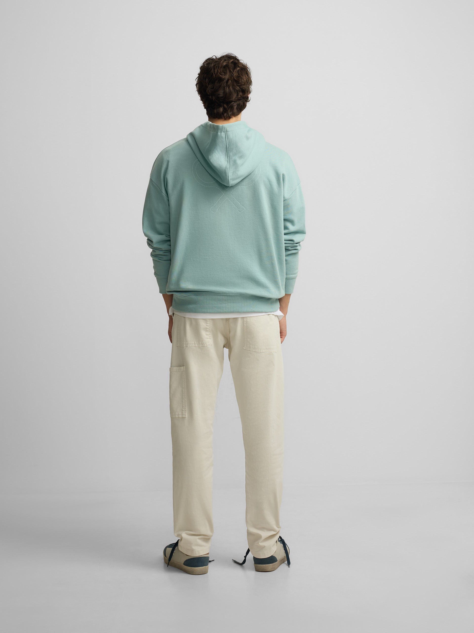 Sudadera relaxed fit hoodie no rules verde gris