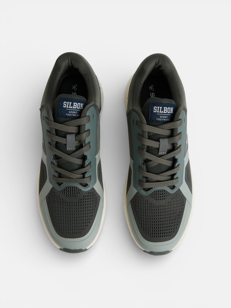 Zapatilla slice runner verde oscuro