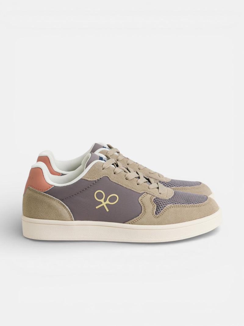 Baskets bicolores vert gris