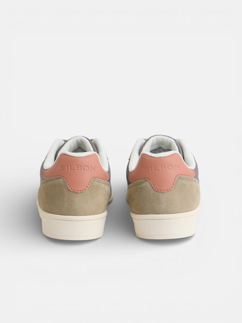 Baskets bicolores vert gris