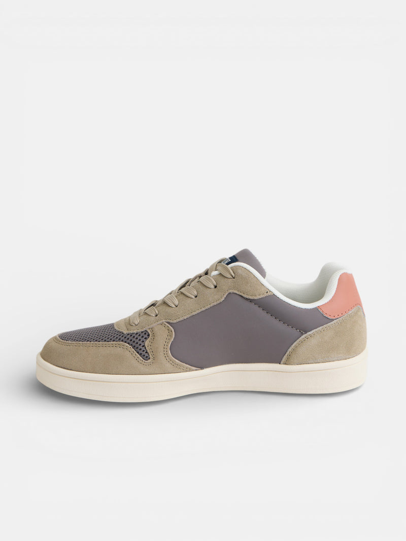 Baskets bicolores vert gris