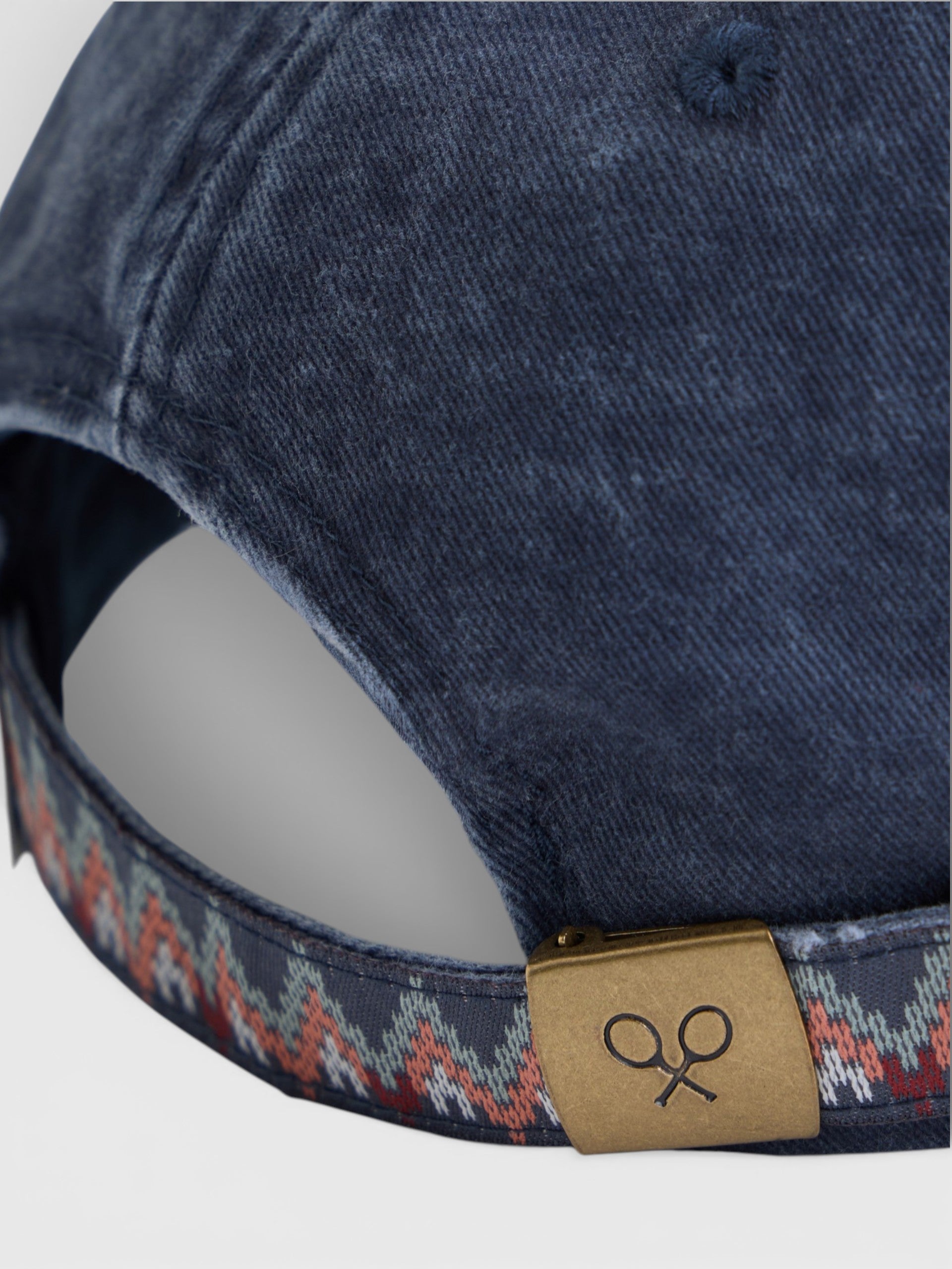 Navy blue ethnic racket cap