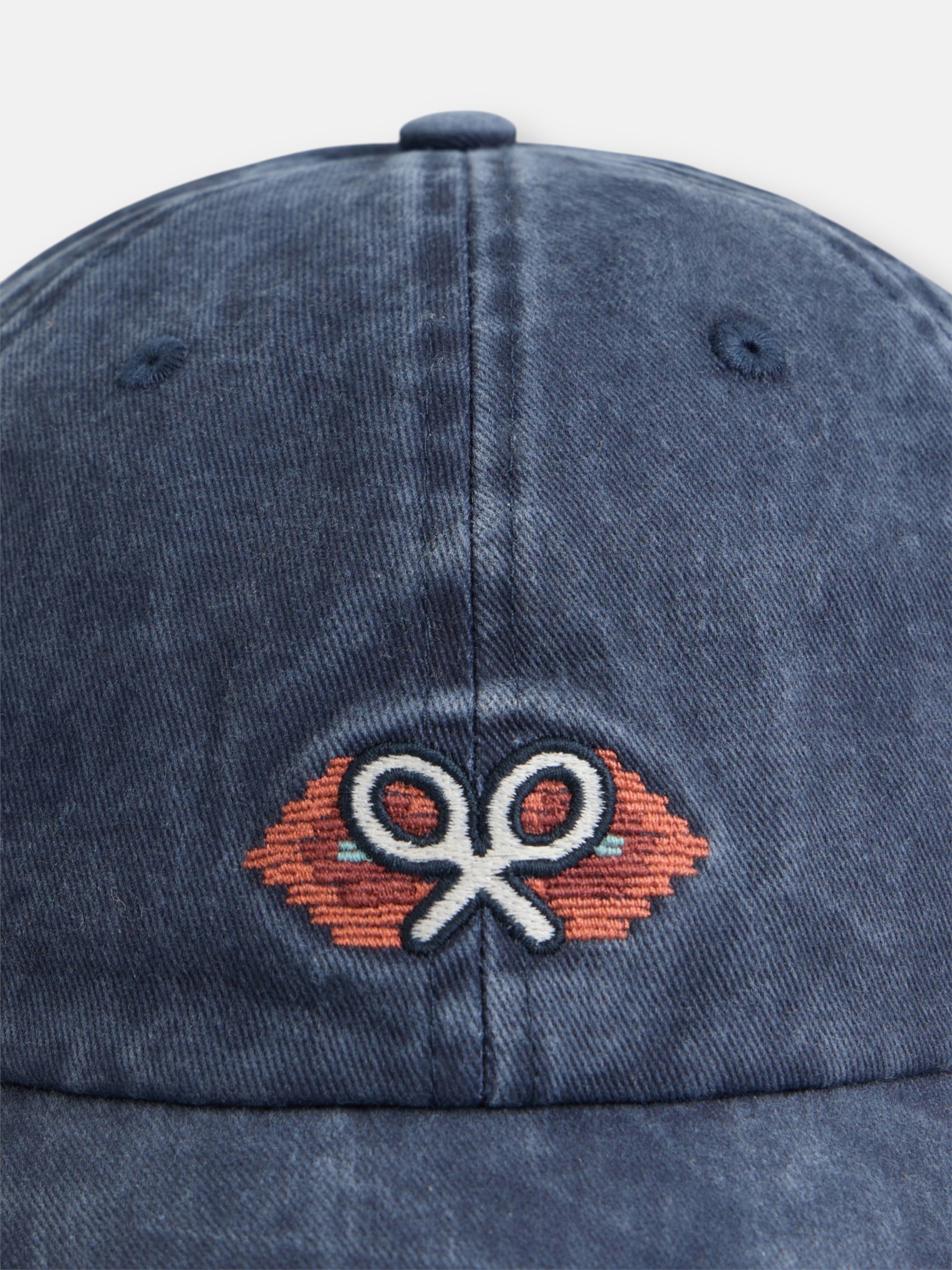 Navy blue ethnic racket cap