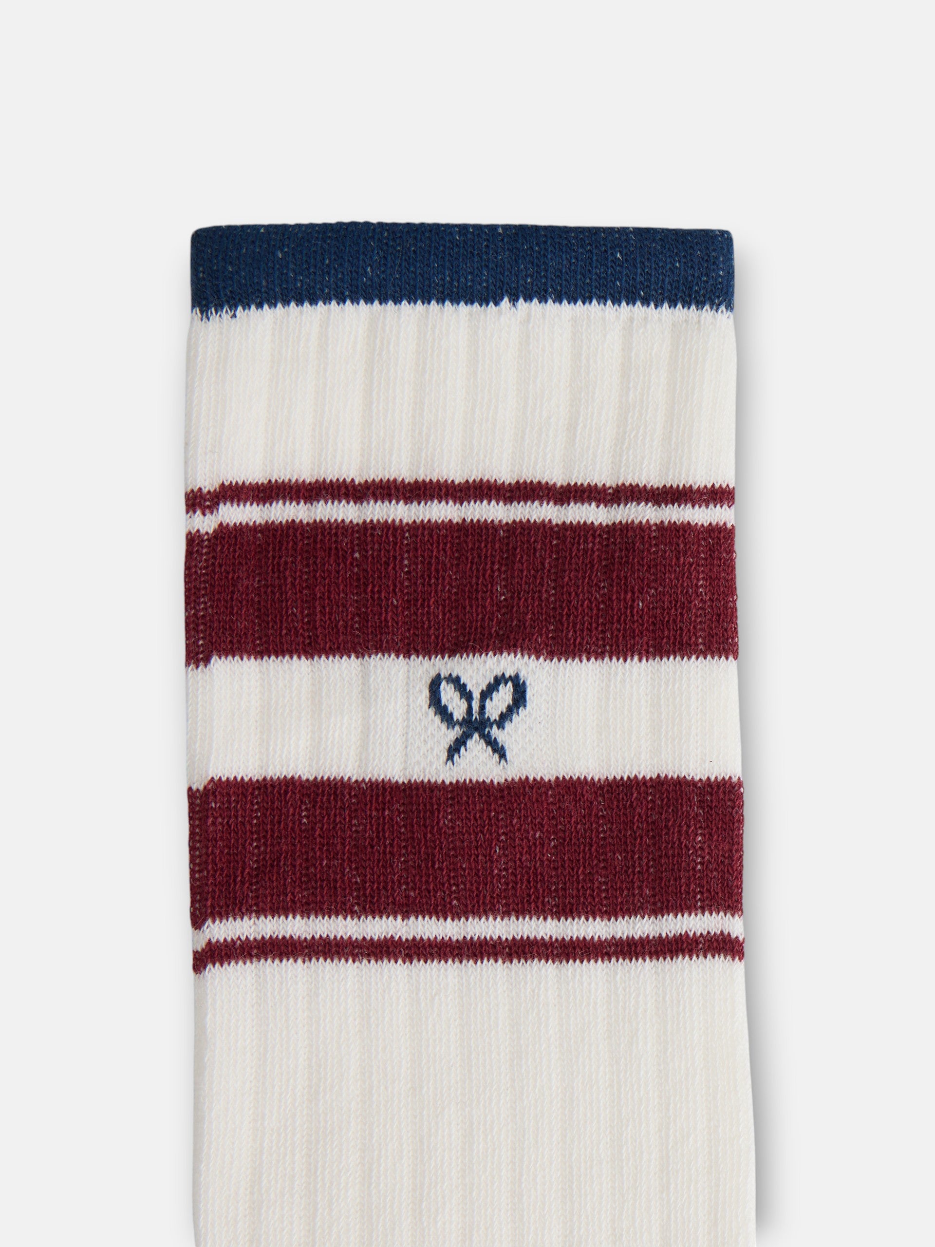 SB racket sock with brown stripe