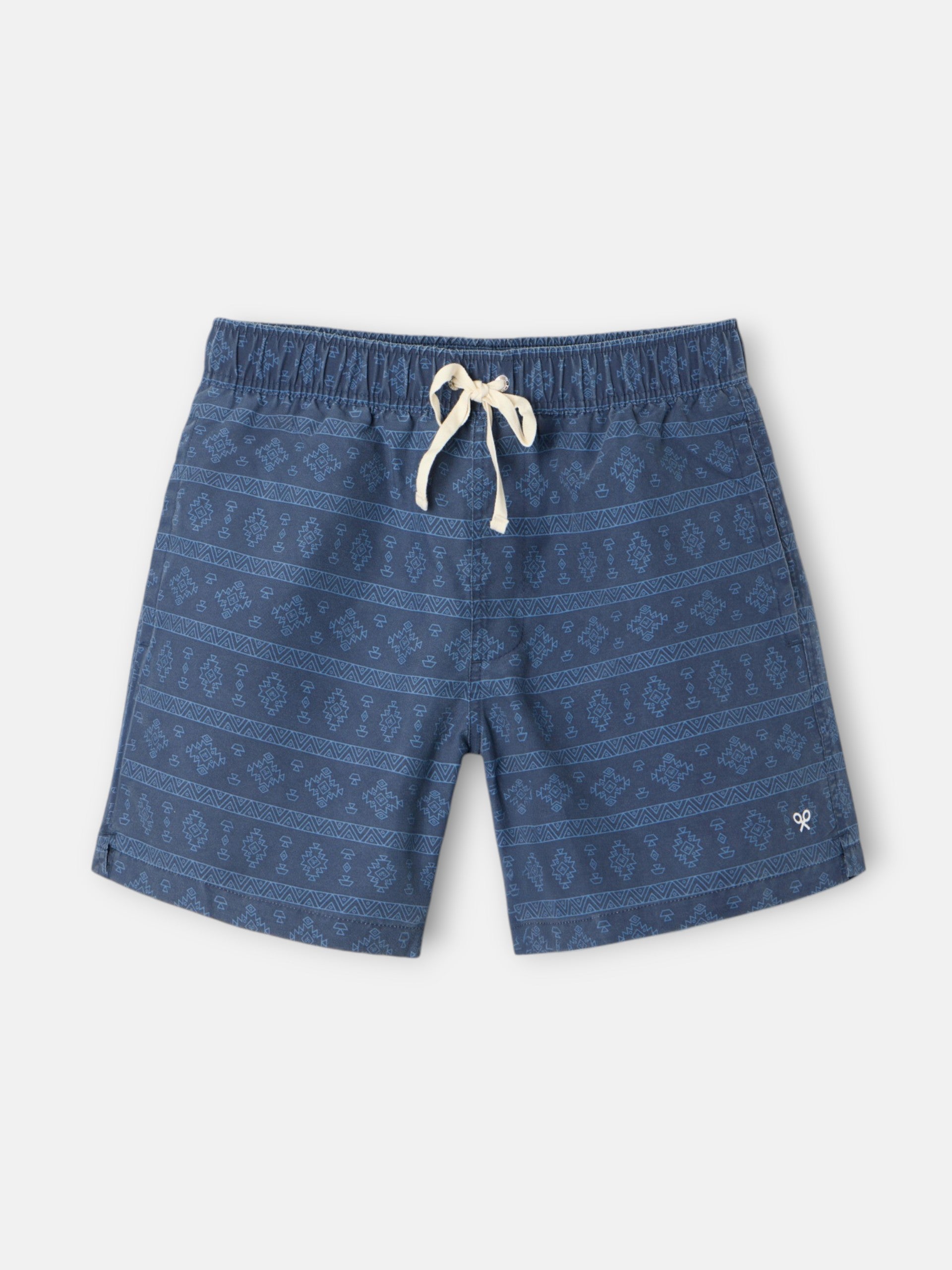 Ethnic swimsuit, washed navy blue