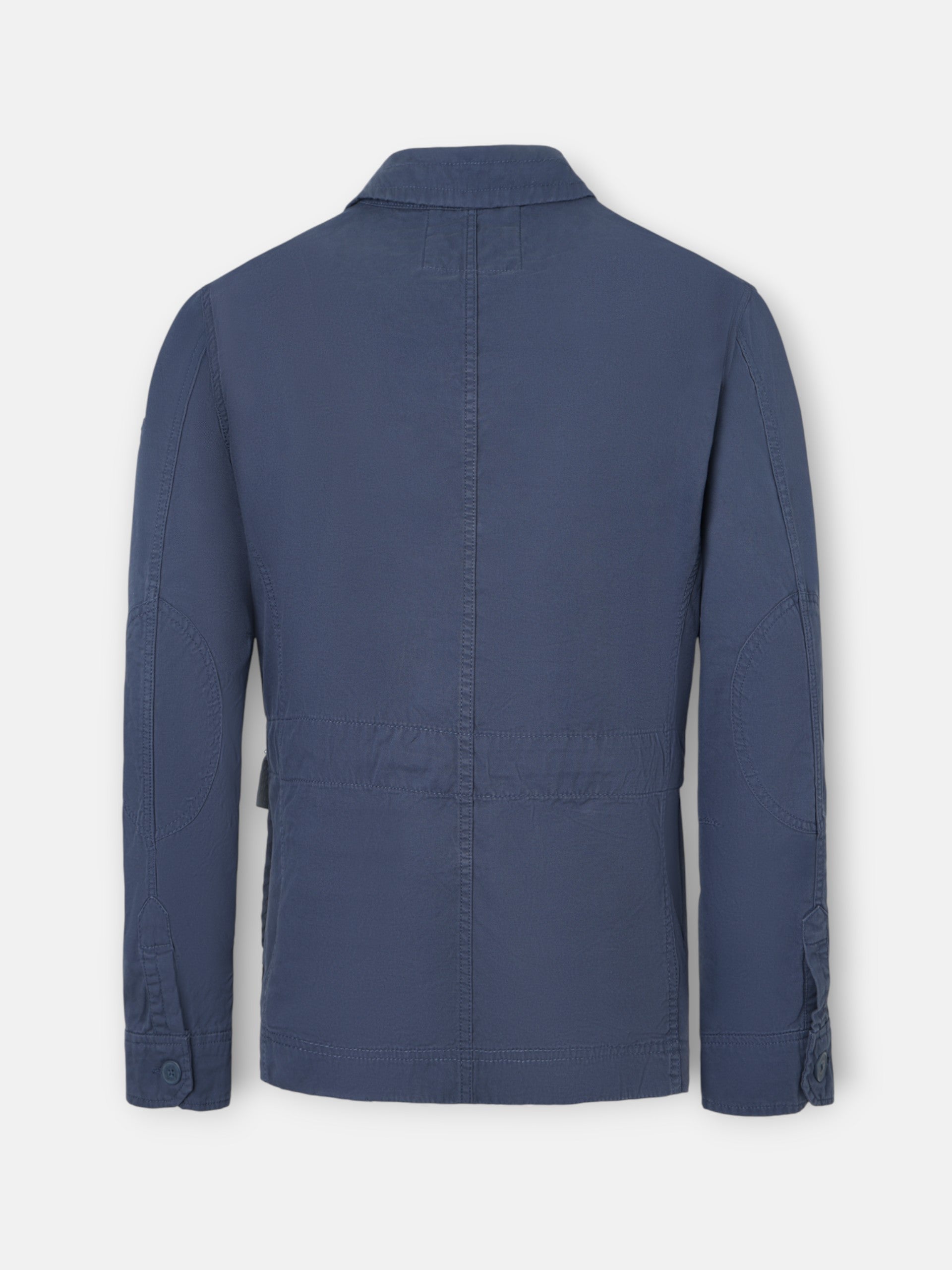 Parka azul-marinho com emblemas