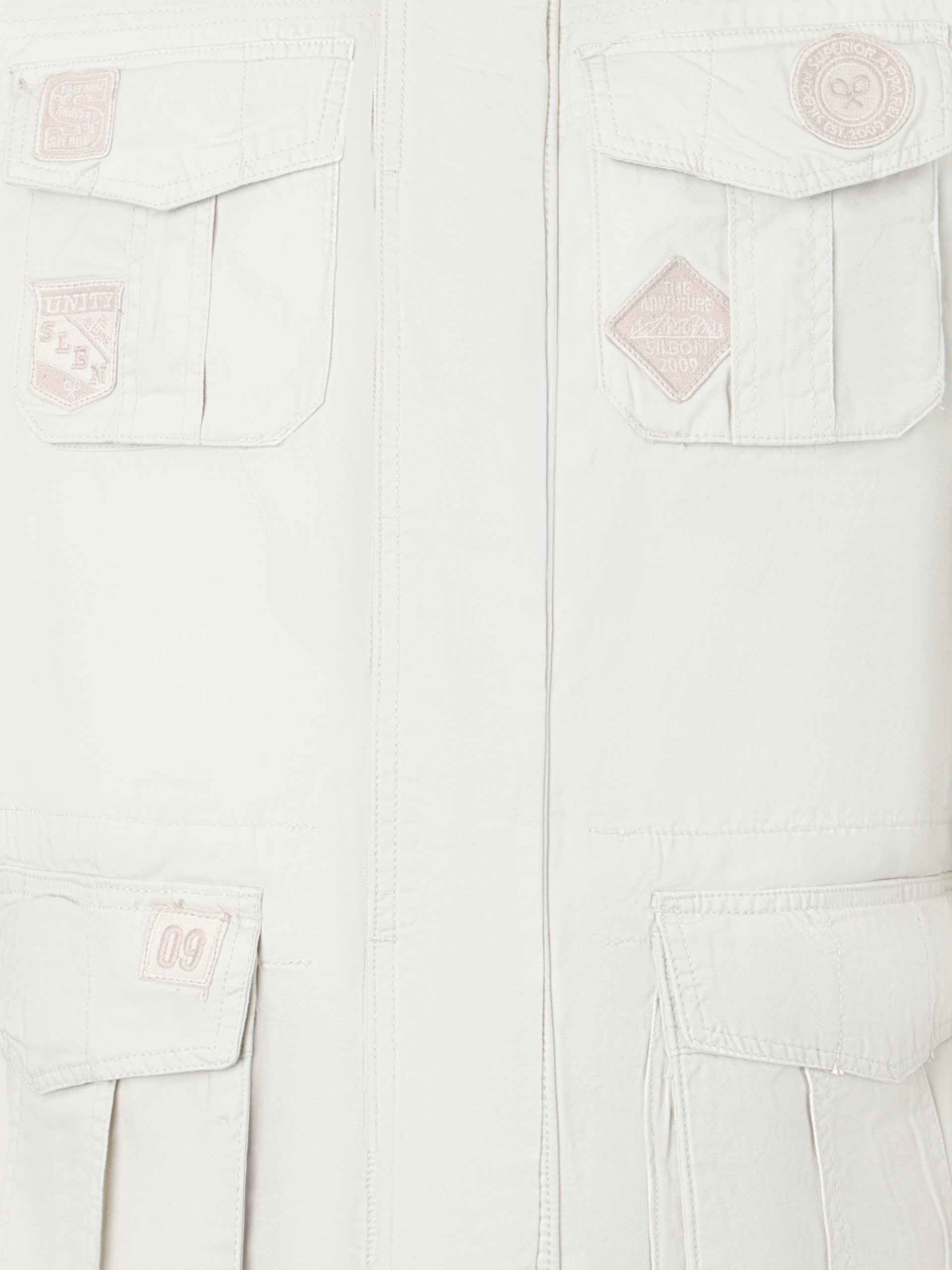 Parka com remendos pedra