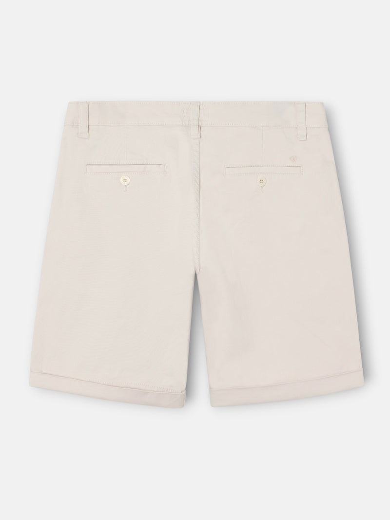 Beige line Bermuda shorts
