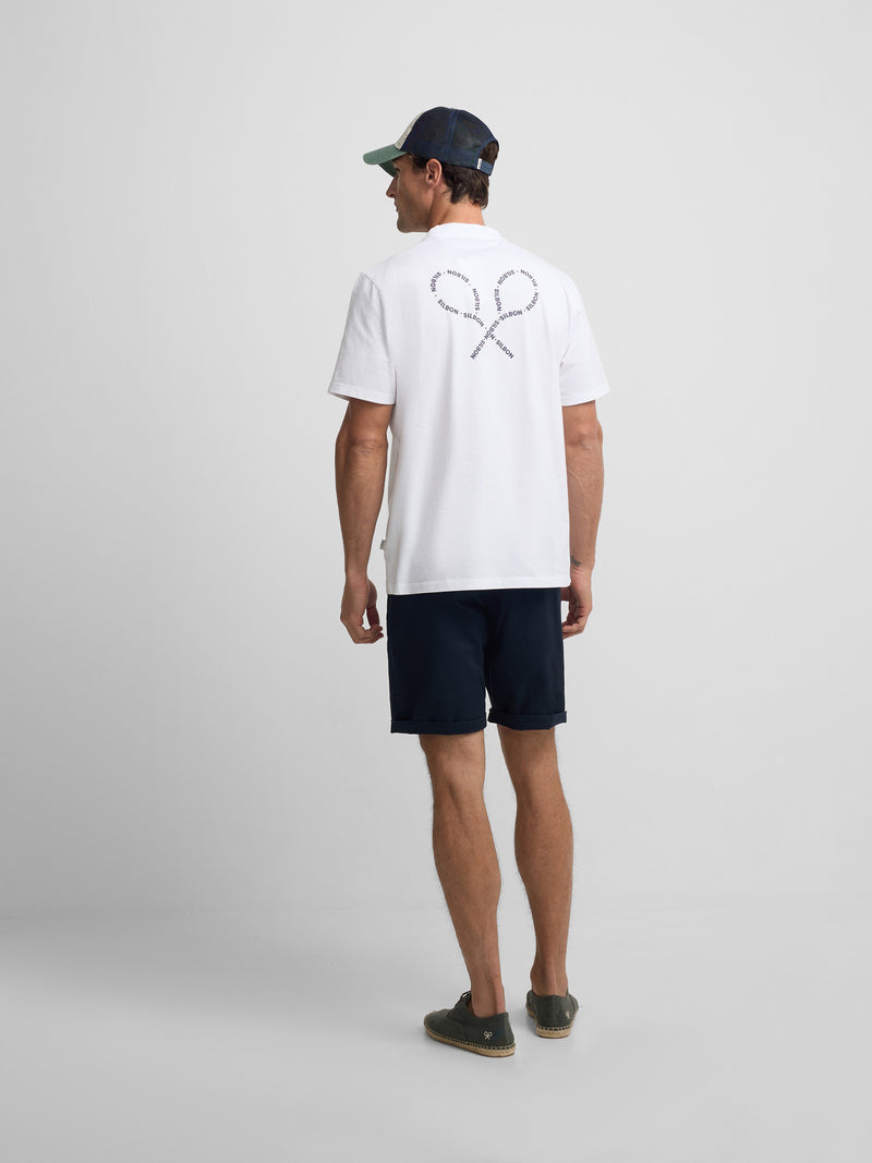 T-shirt blanche avec lettrage raquettes
