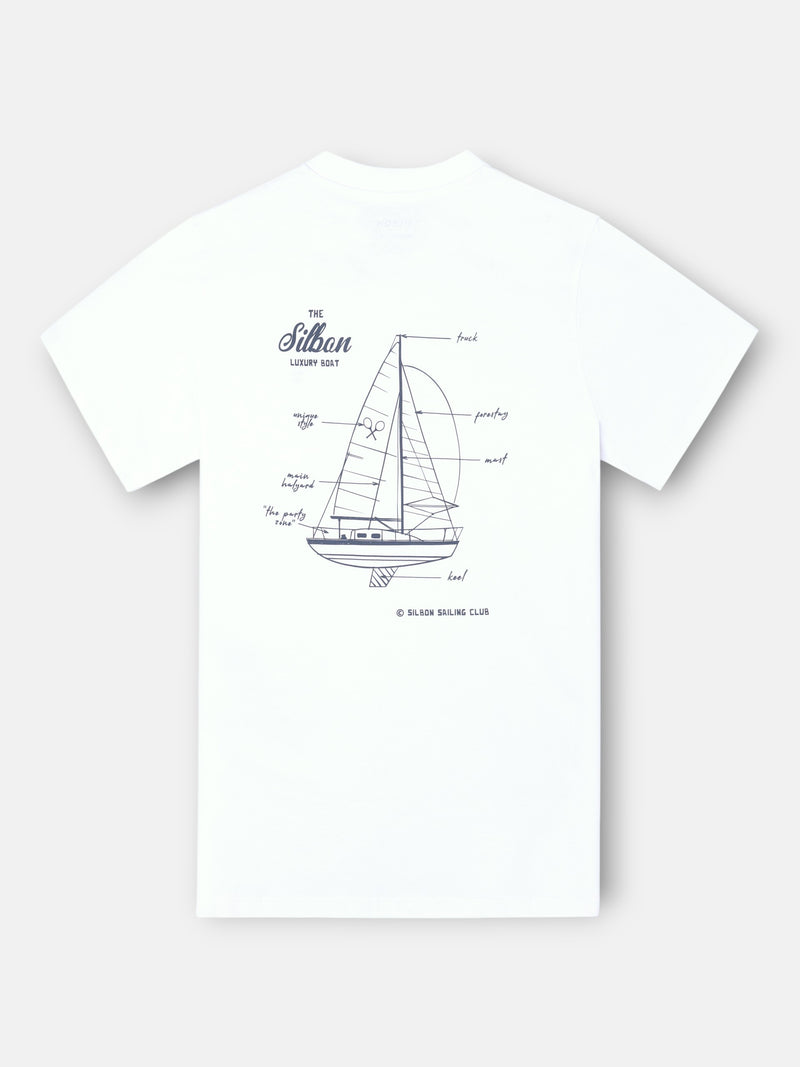 Luxury boat white t-shirt