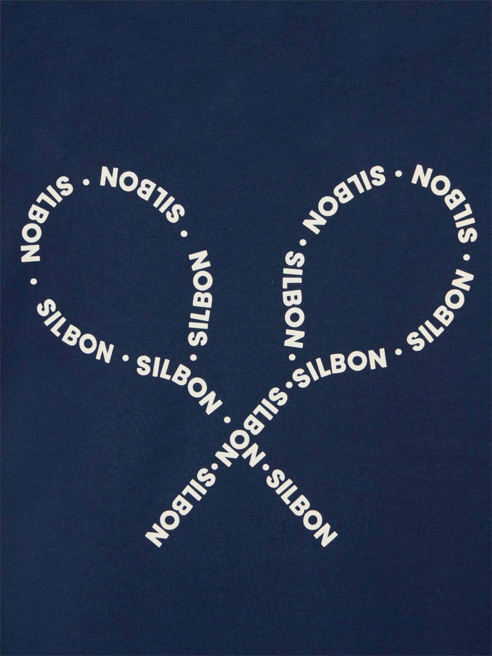 T-shirt raquetes lettering azul-marinho