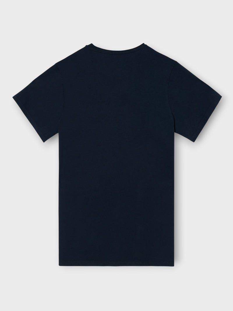 Navy blue turtleneck t-shirt