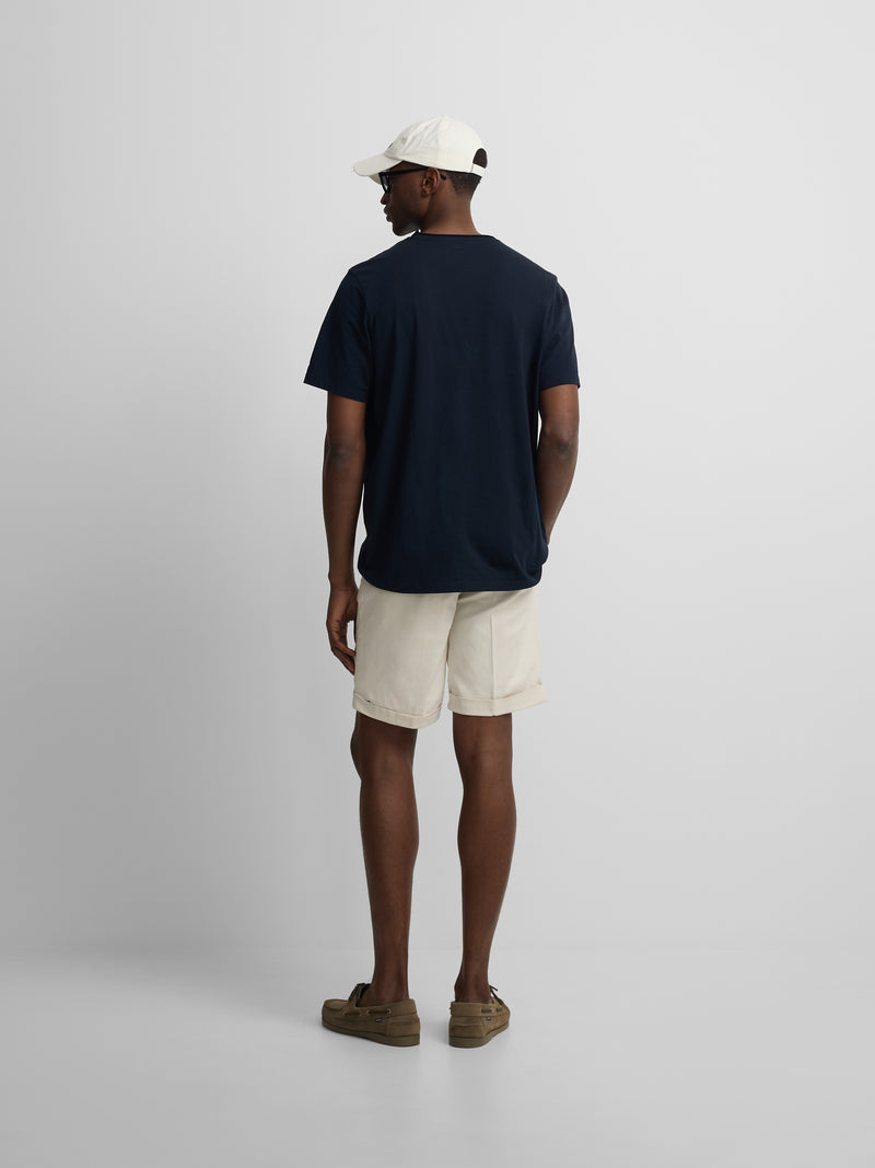 Navy blue turtleneck t-shirt