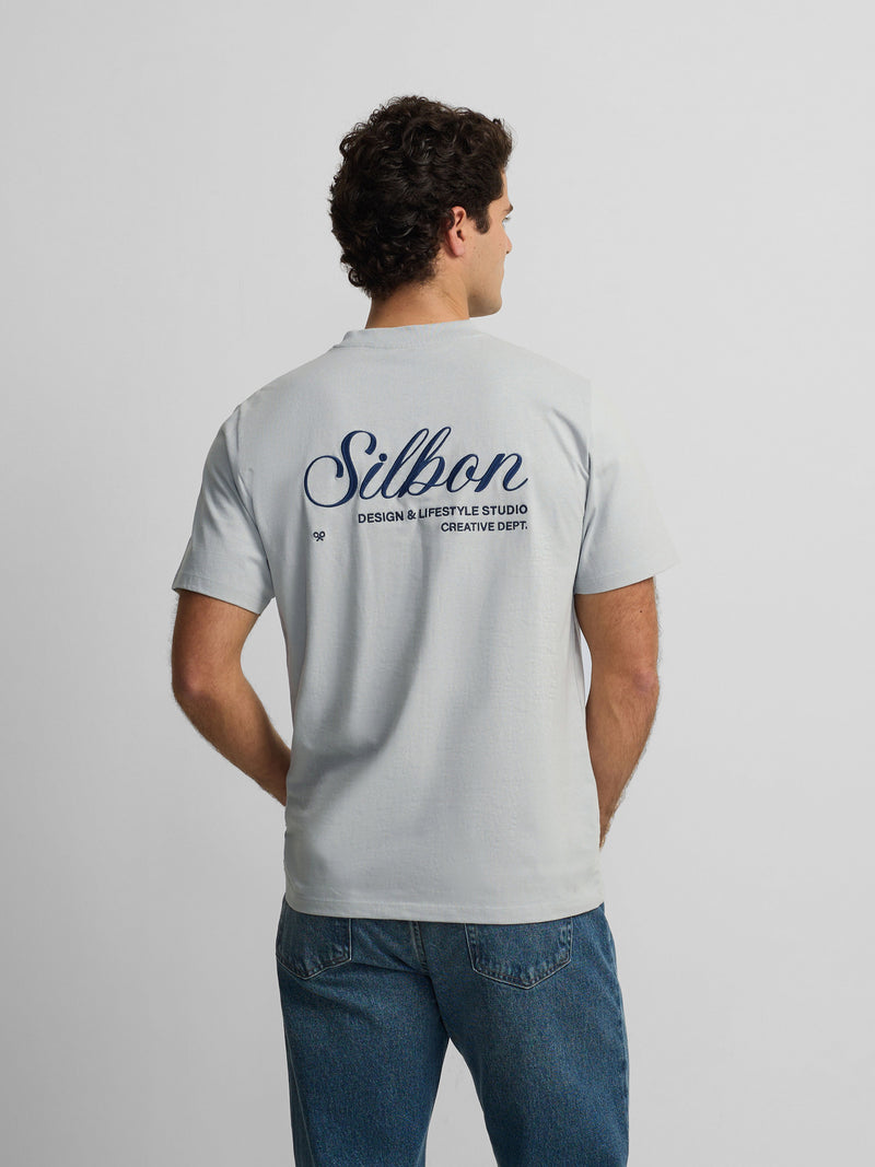 T-shirt Silbon creative dept azul claro