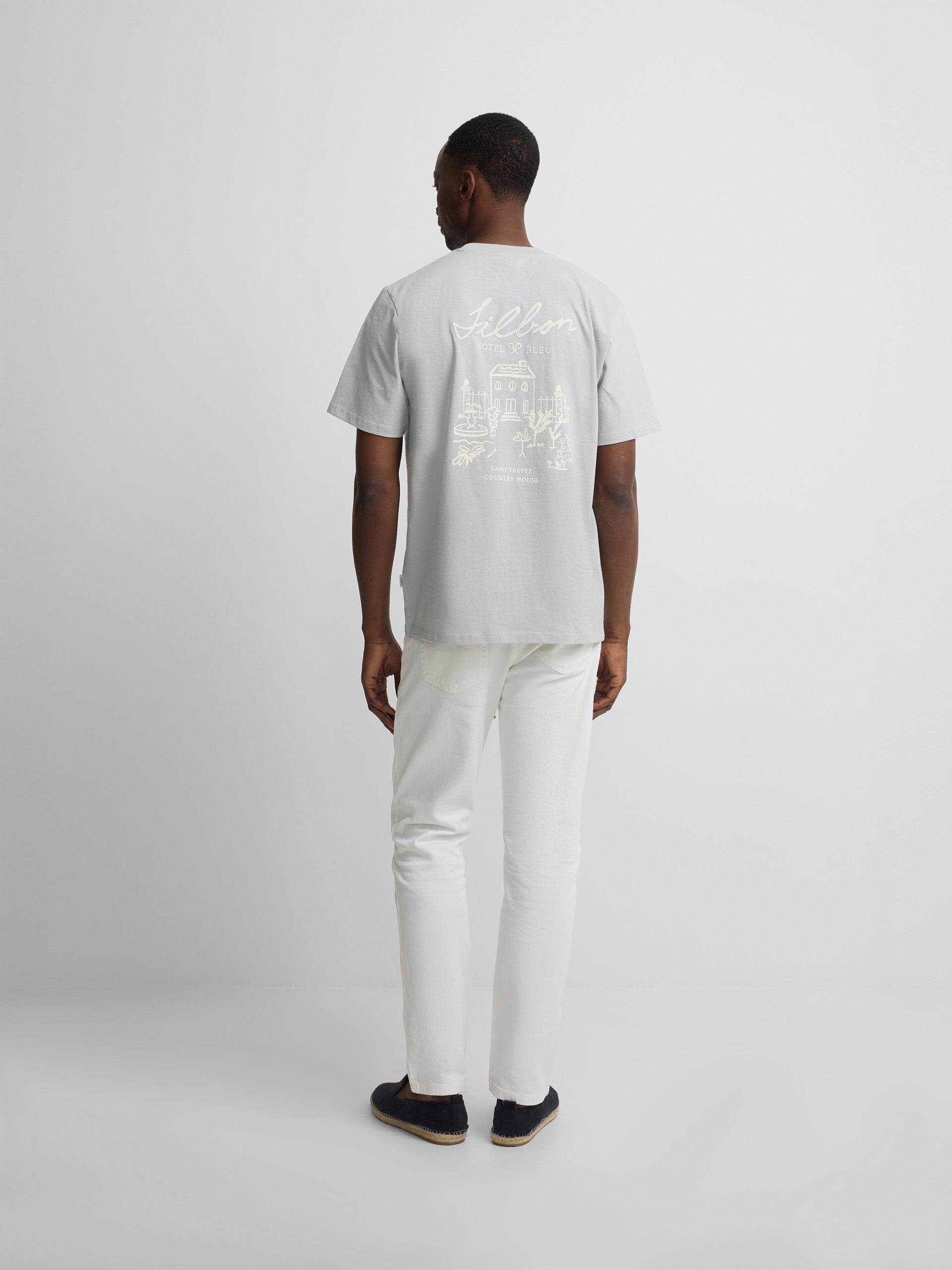 Camiseta hotel bleu gris azul