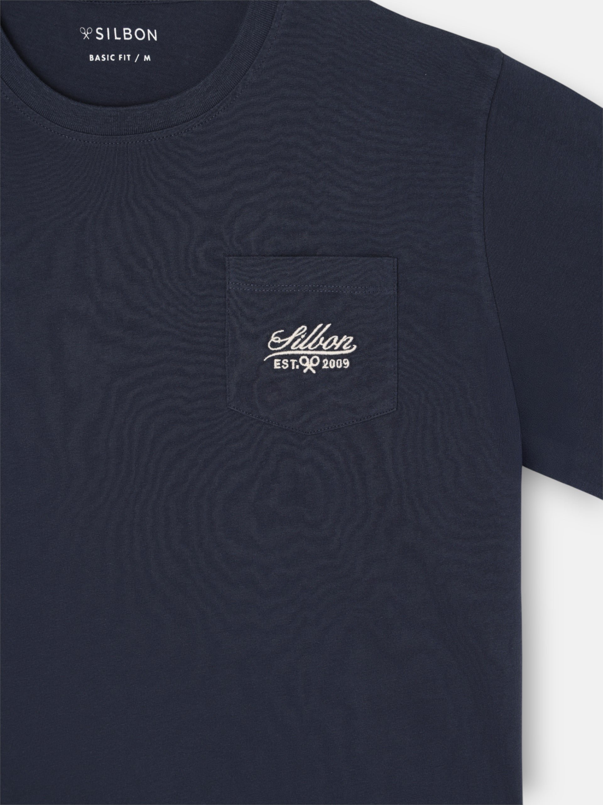 Navy blue Garmet Dye pocket t-shirt
