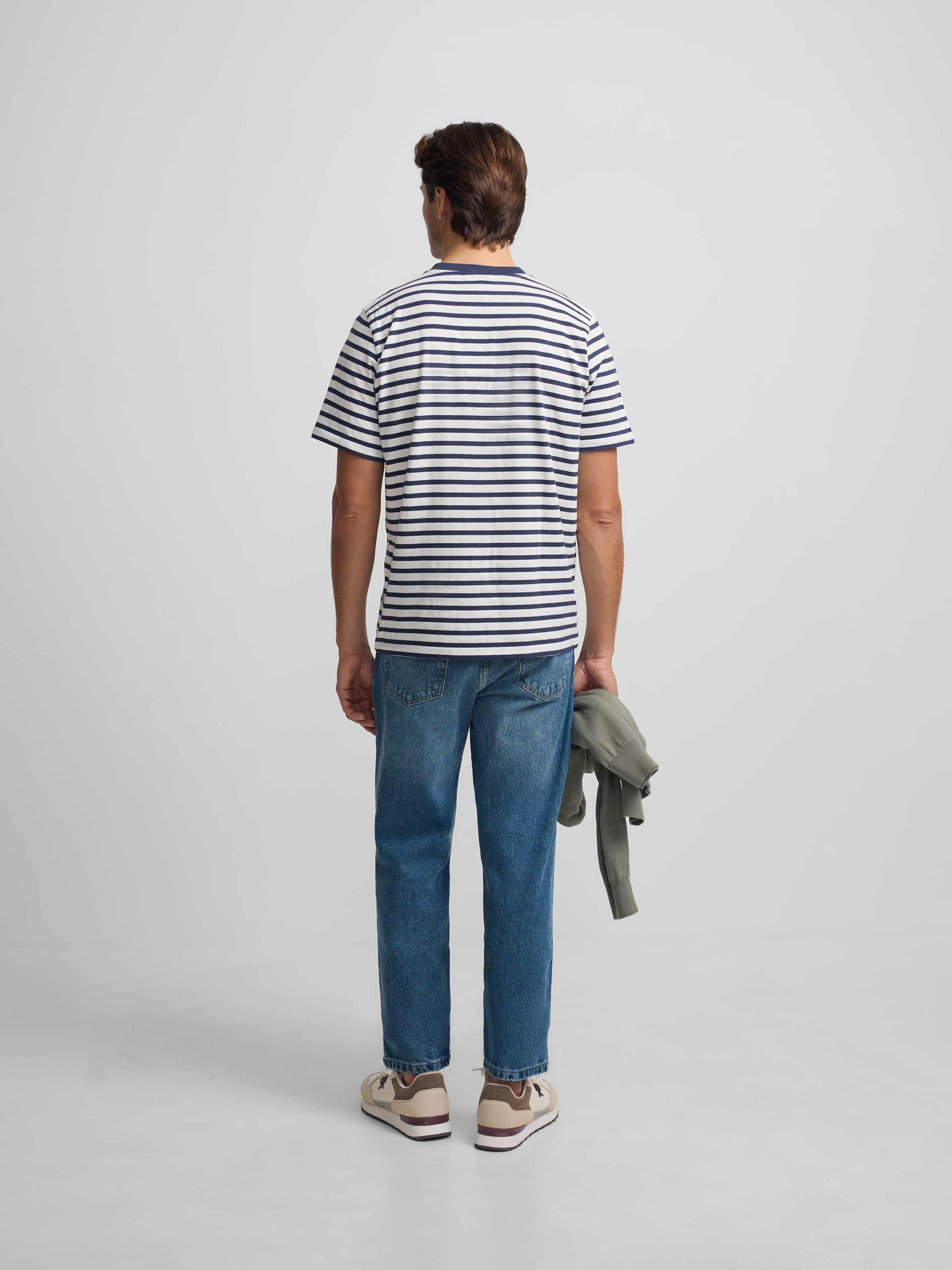 Camiseta rustica rayas azul marino