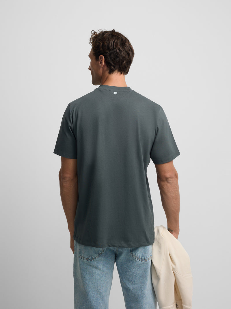 Camiseta Silbon flock verde escuro