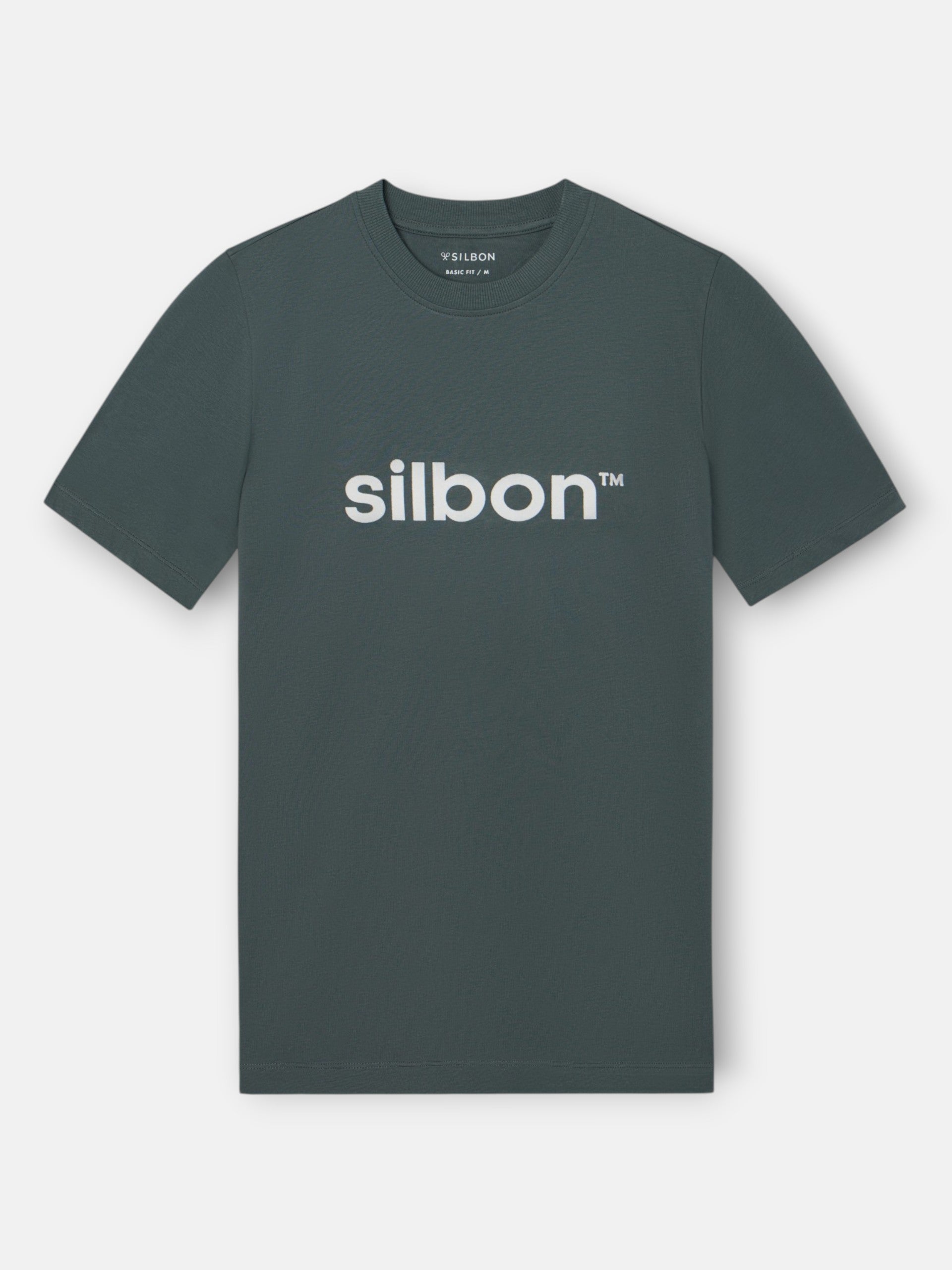 T-shirt Silbon flock verde escuro