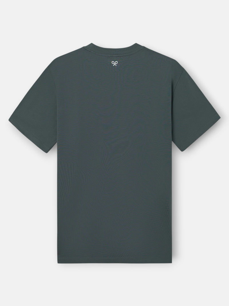 Camiseta Silbon flock verde escuro