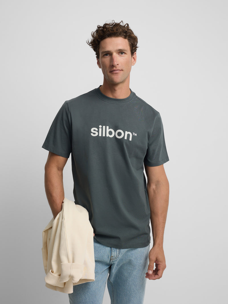 Camiseta Silbon flock verde escuro
