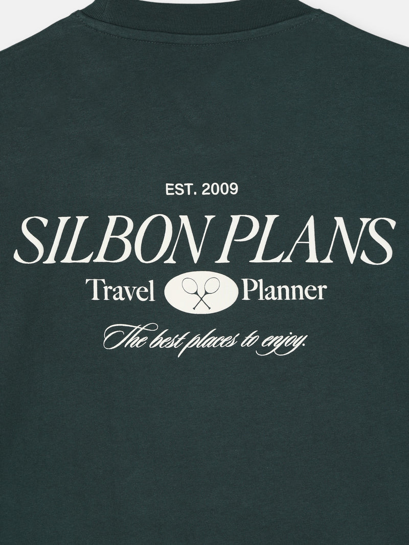 Special fit Silbon plans dark green t-shirt