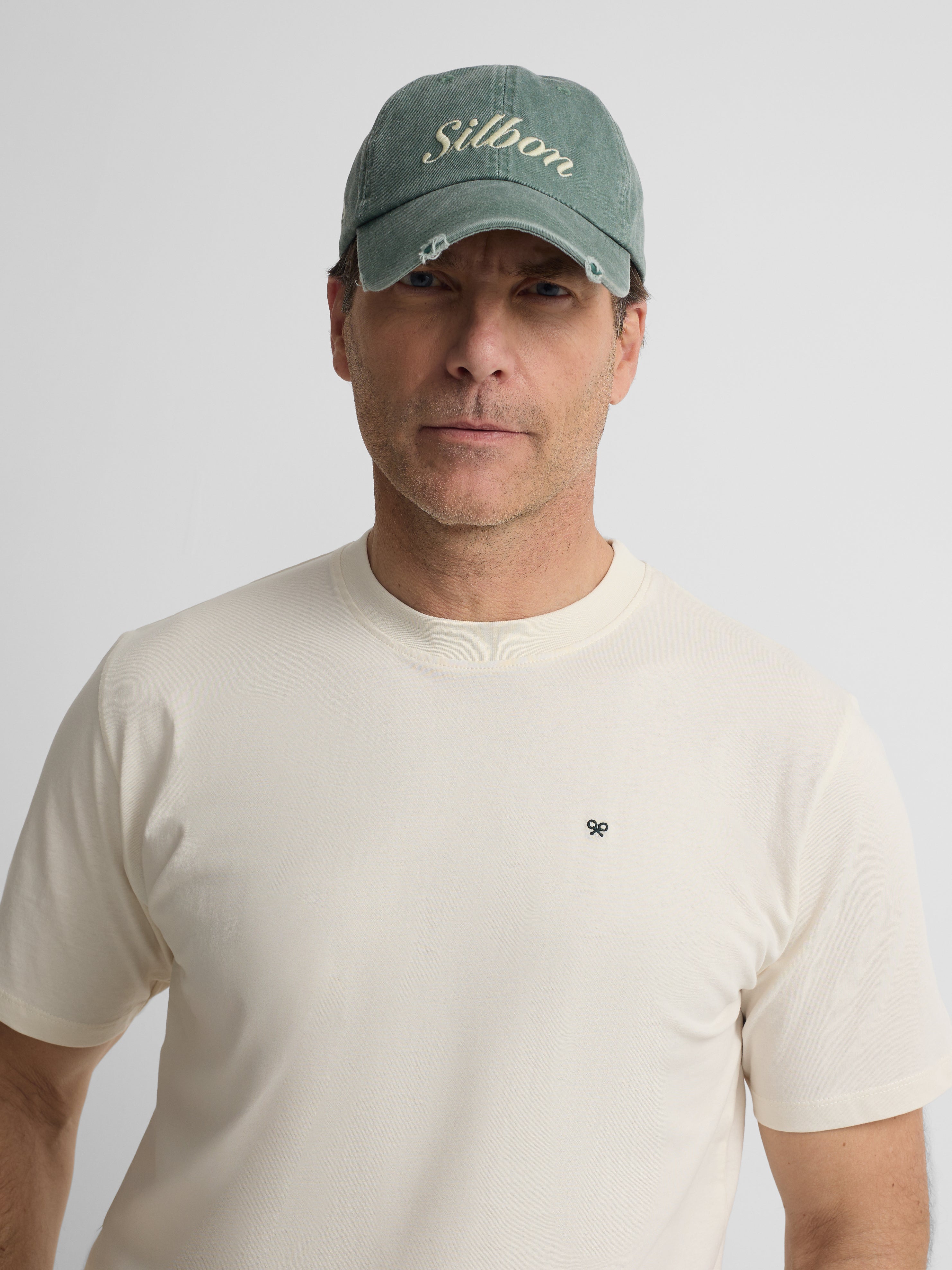 Camiseta Silbon country house crema