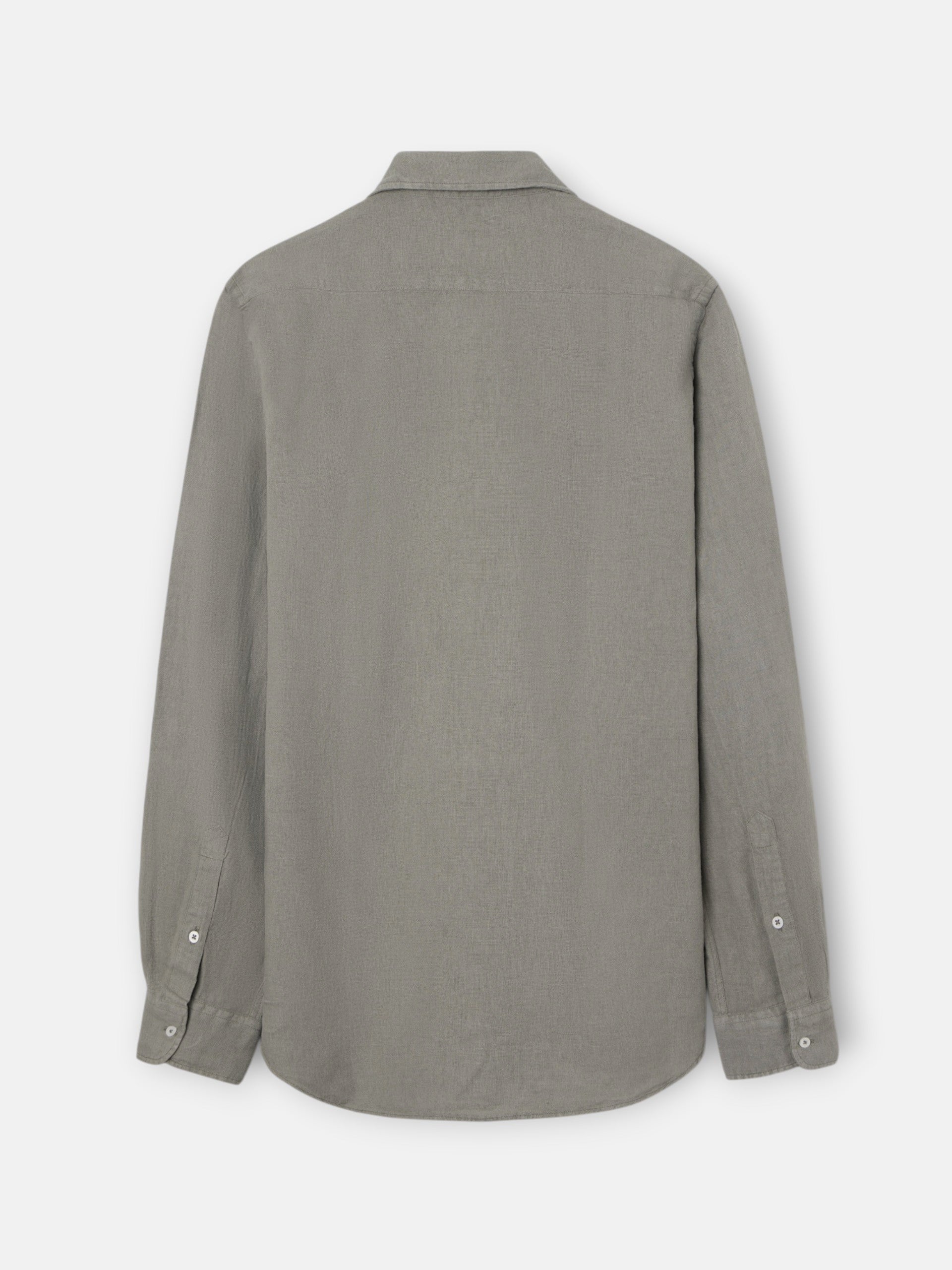 Camisa de linho lisa verde