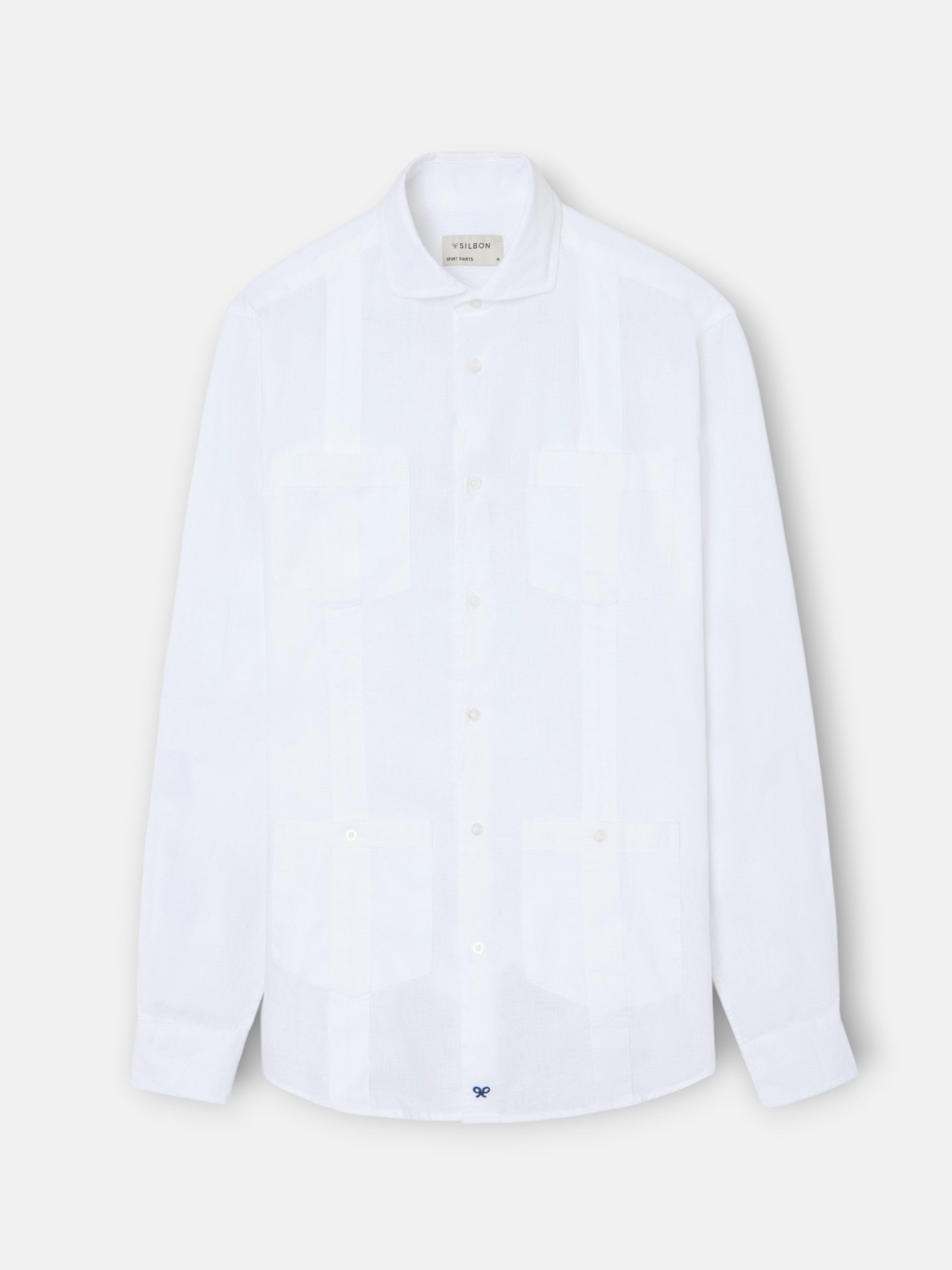 Guayabera sport lino blanca