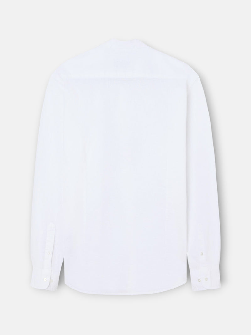 Chemise sport col mao blanche
