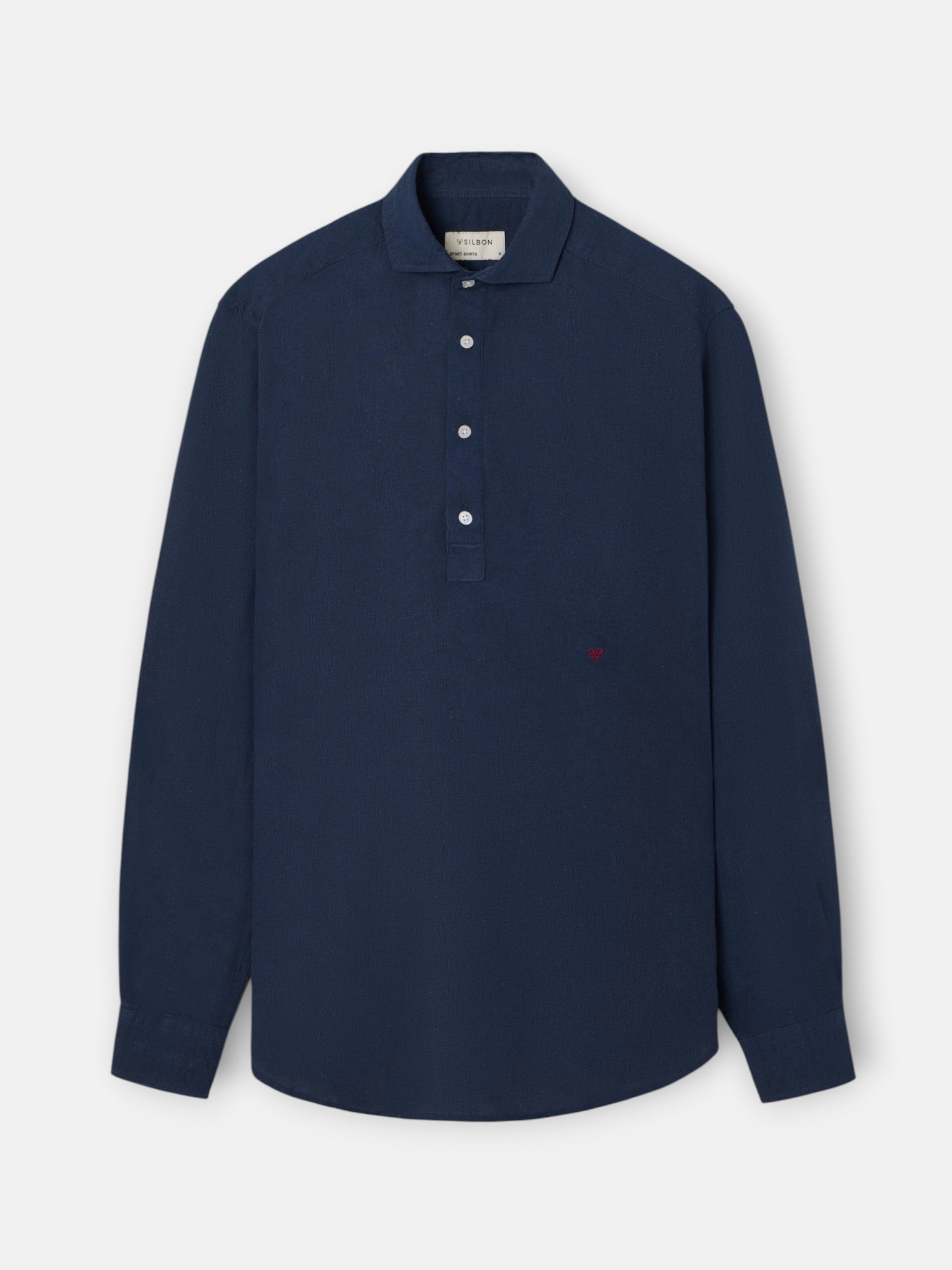 Polera sport lino azul marino