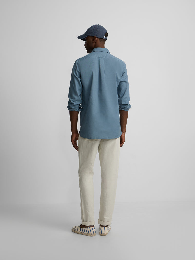Polera sport lino petroleo