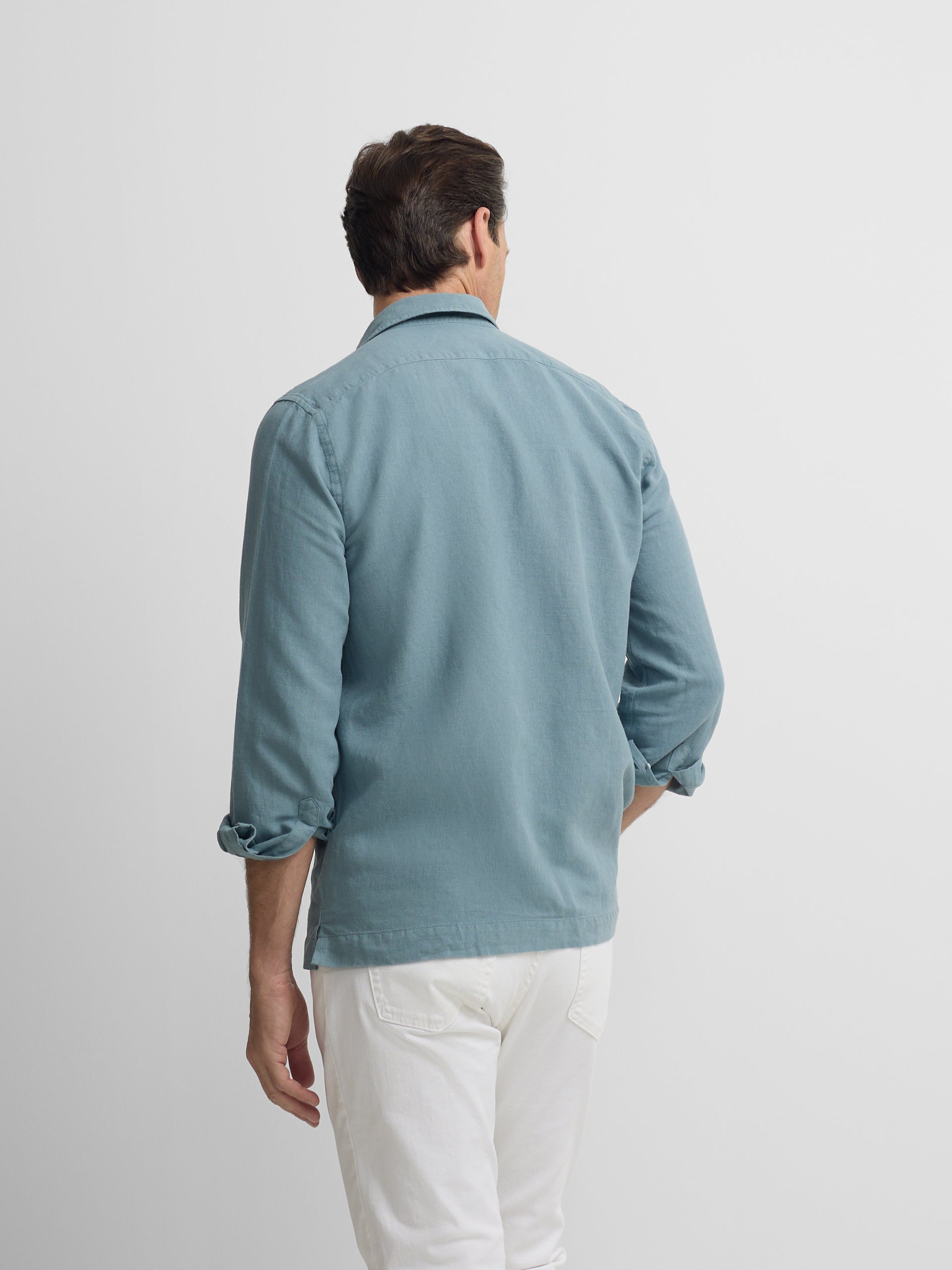 Indigo blue pocket sport shirt